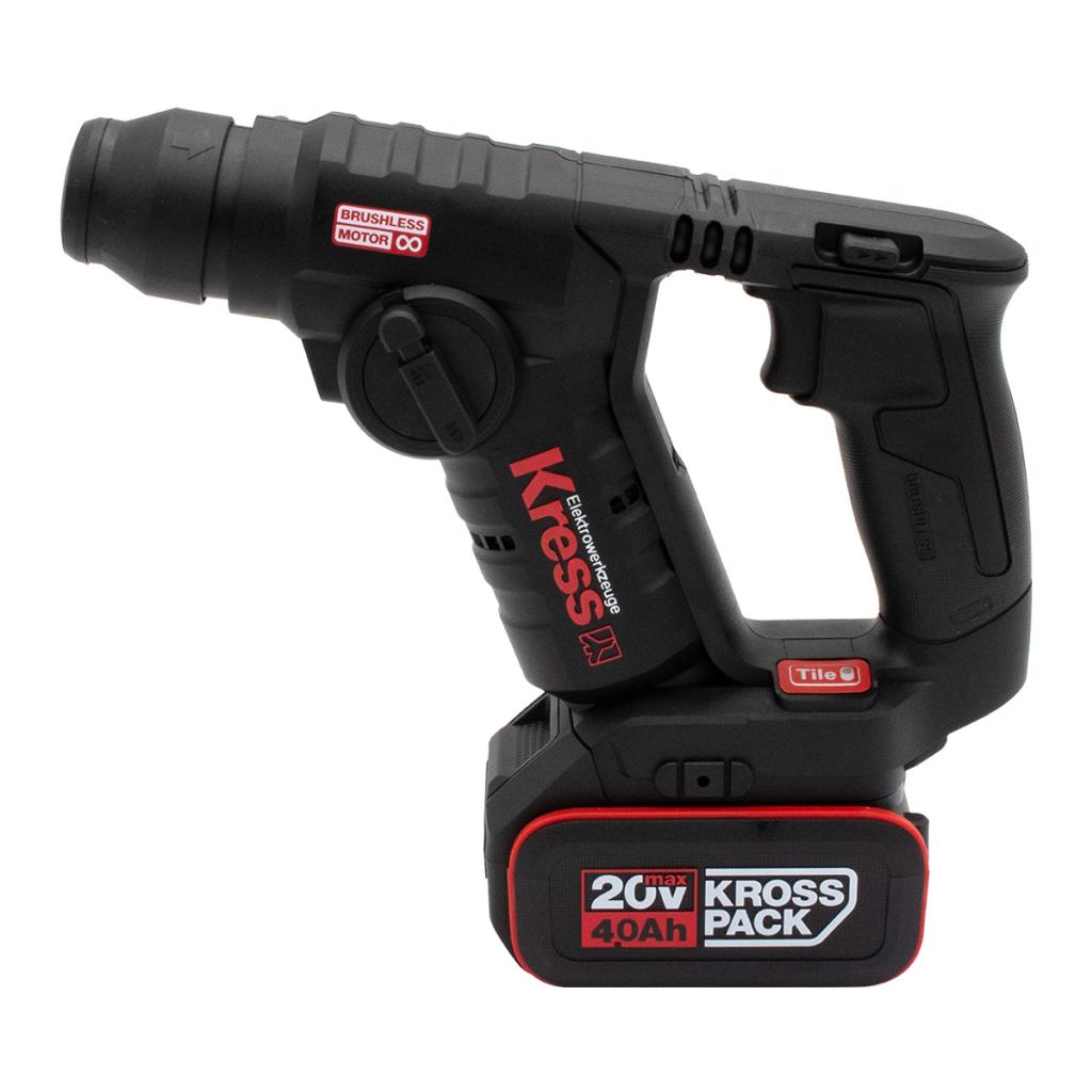 Kress KU380.3 สว่านโรตารี่ไร้สาย 20mm 2ระบบ SDS-PLUS 20V แบตx1