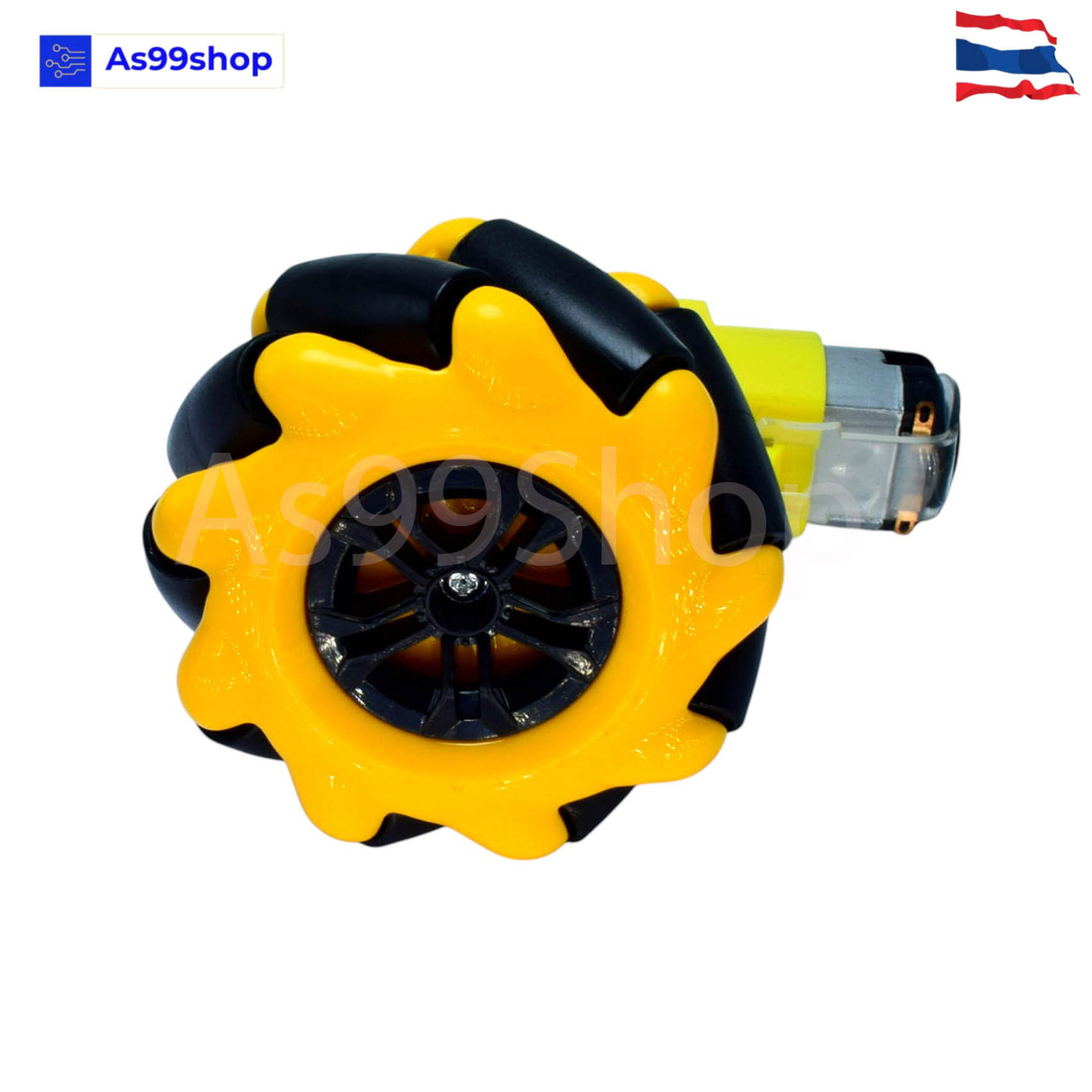 ล้อหมุนรอบทิศทาง ขนาด 60 mm Mecanum wheel (L+R) 4 ล้อ