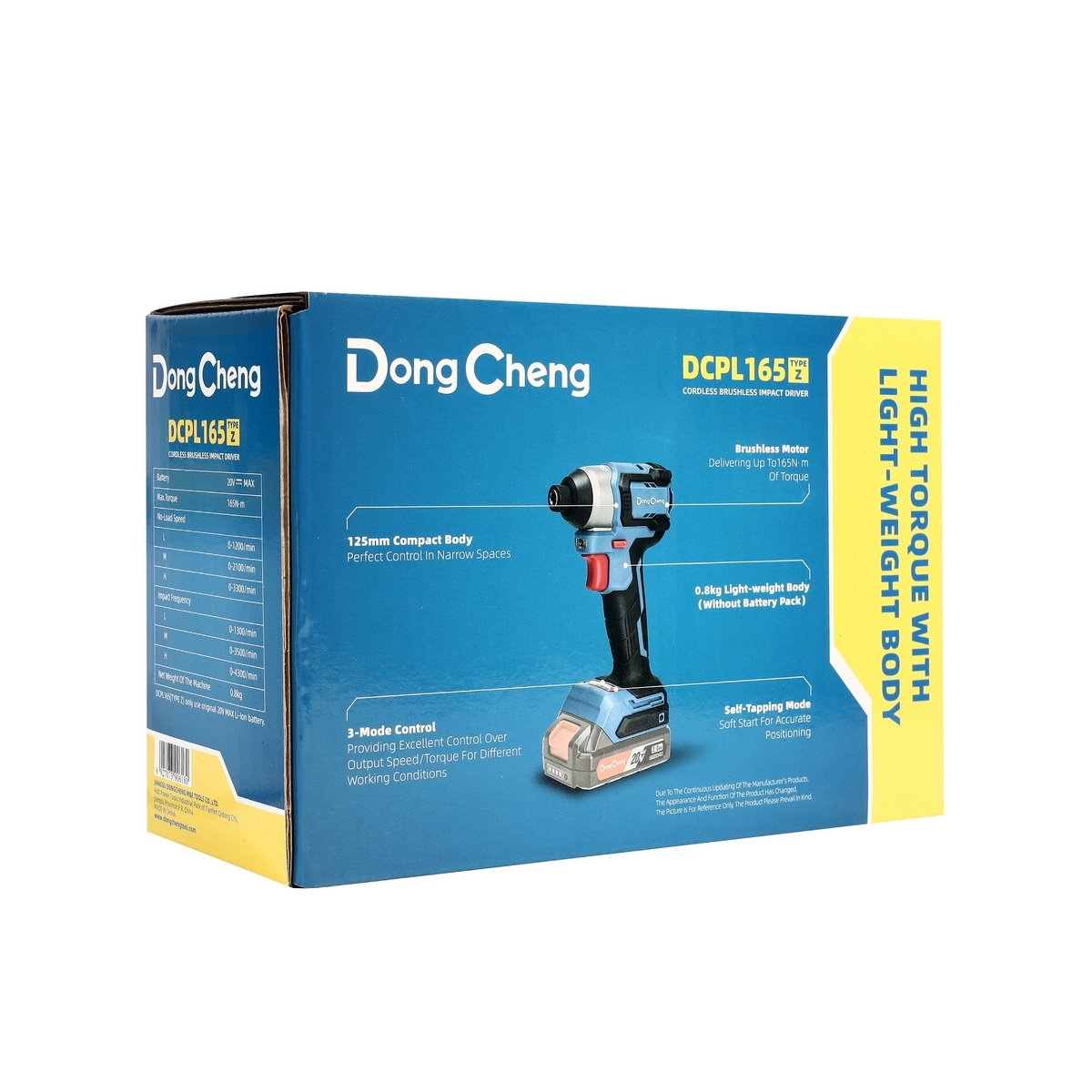 Dong Cheng DCPL165-Z สว่านไขควงกระแทกไร้สาย 6.35mm 165Nm 20V (เครื่องเปล่า)