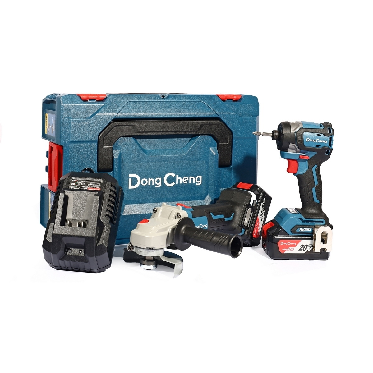 Dong Cheng DCKIT27-EK ชุด COMBO DCPL208 ไขควงกระแทก+DCSM03-100 เครื่องเจียร์ 4" 20V