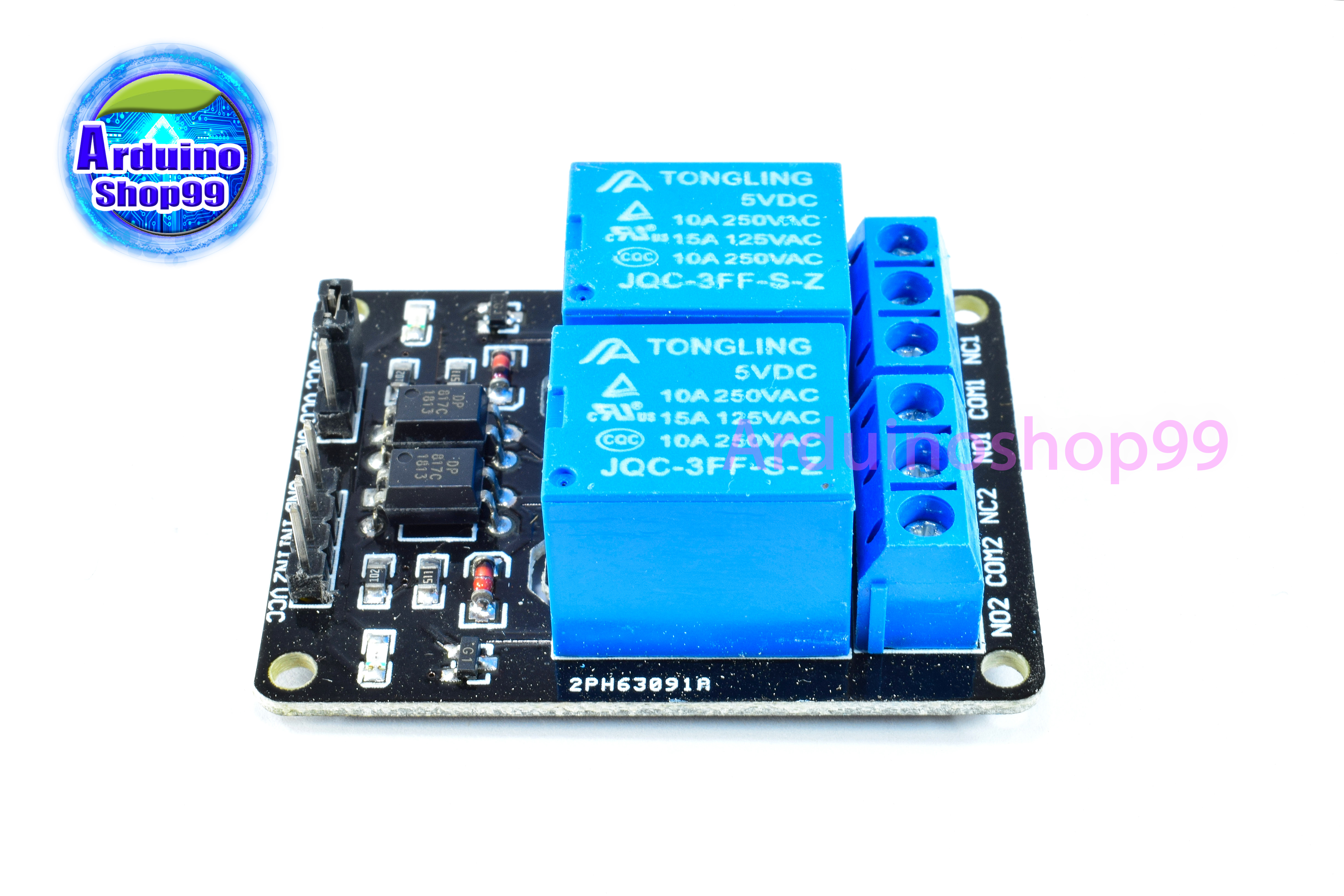 Relay 5V 2 Channel 10 A low level trigger