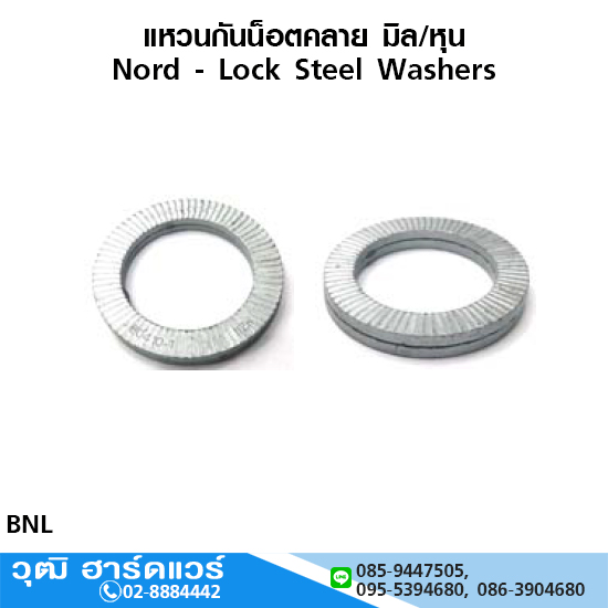 แหวนกันน็อตคลาย มิล/หุน