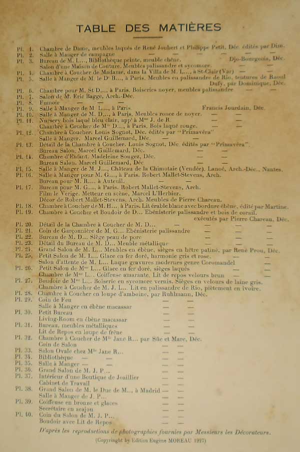 INTERIEVRS ET AMEVBLEMENTS MODERNES