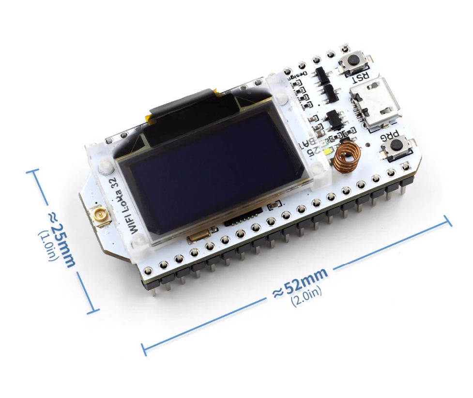WIFI LoRa 32 board 433 Mhz( soldered pins+pin stickers) + Antenna