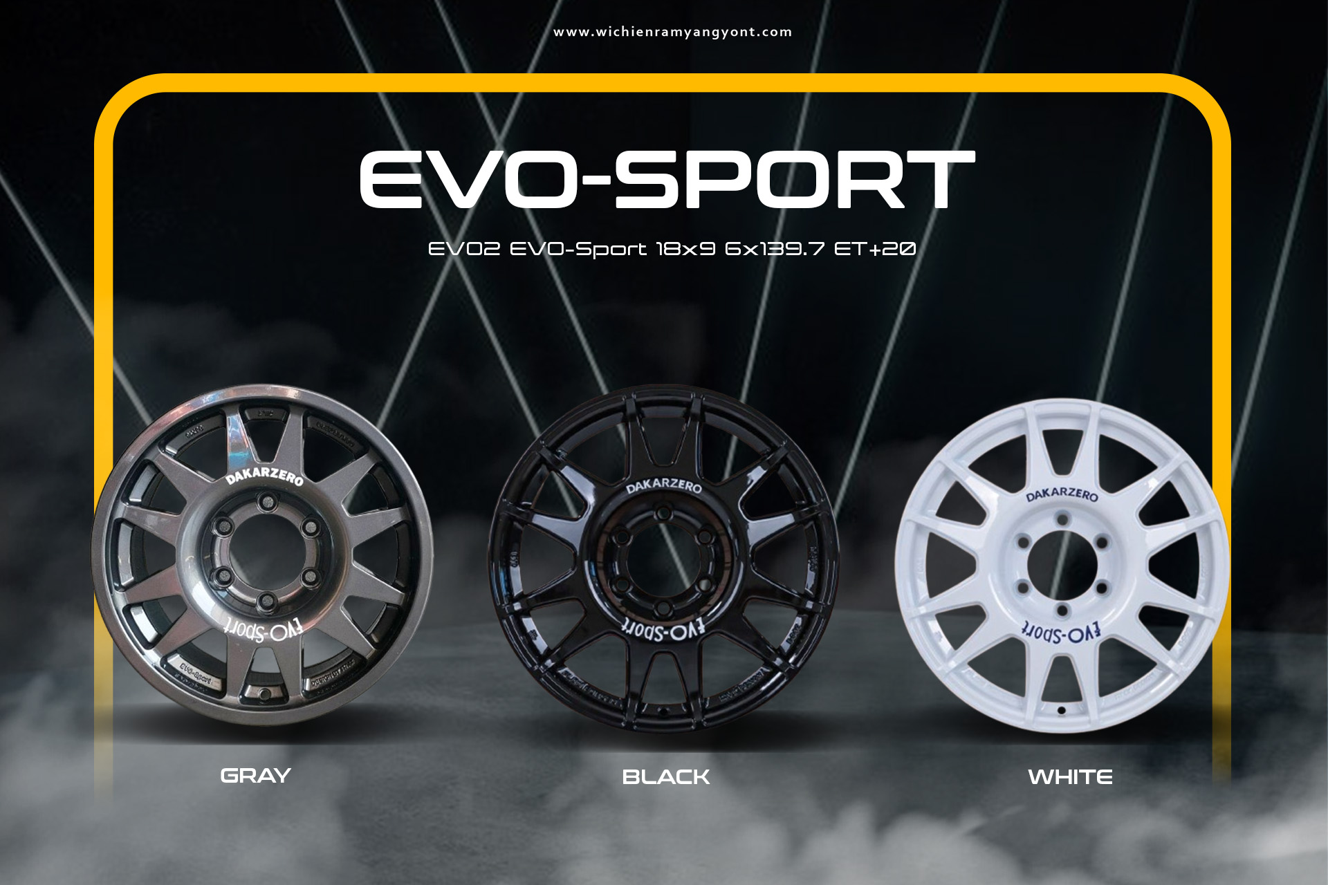 ล้อ EVO-Sport ขอบ 18 ขนาด 6 รู สำหรับใส่กระบะ และSUV