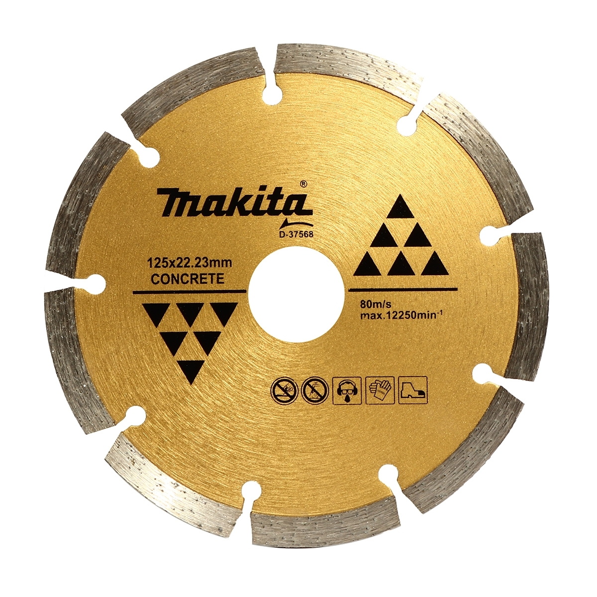 MAKITA D-37568 ใบเพชร 5" แห้ง ร่อง-ทอง ตัดคอนกรีต