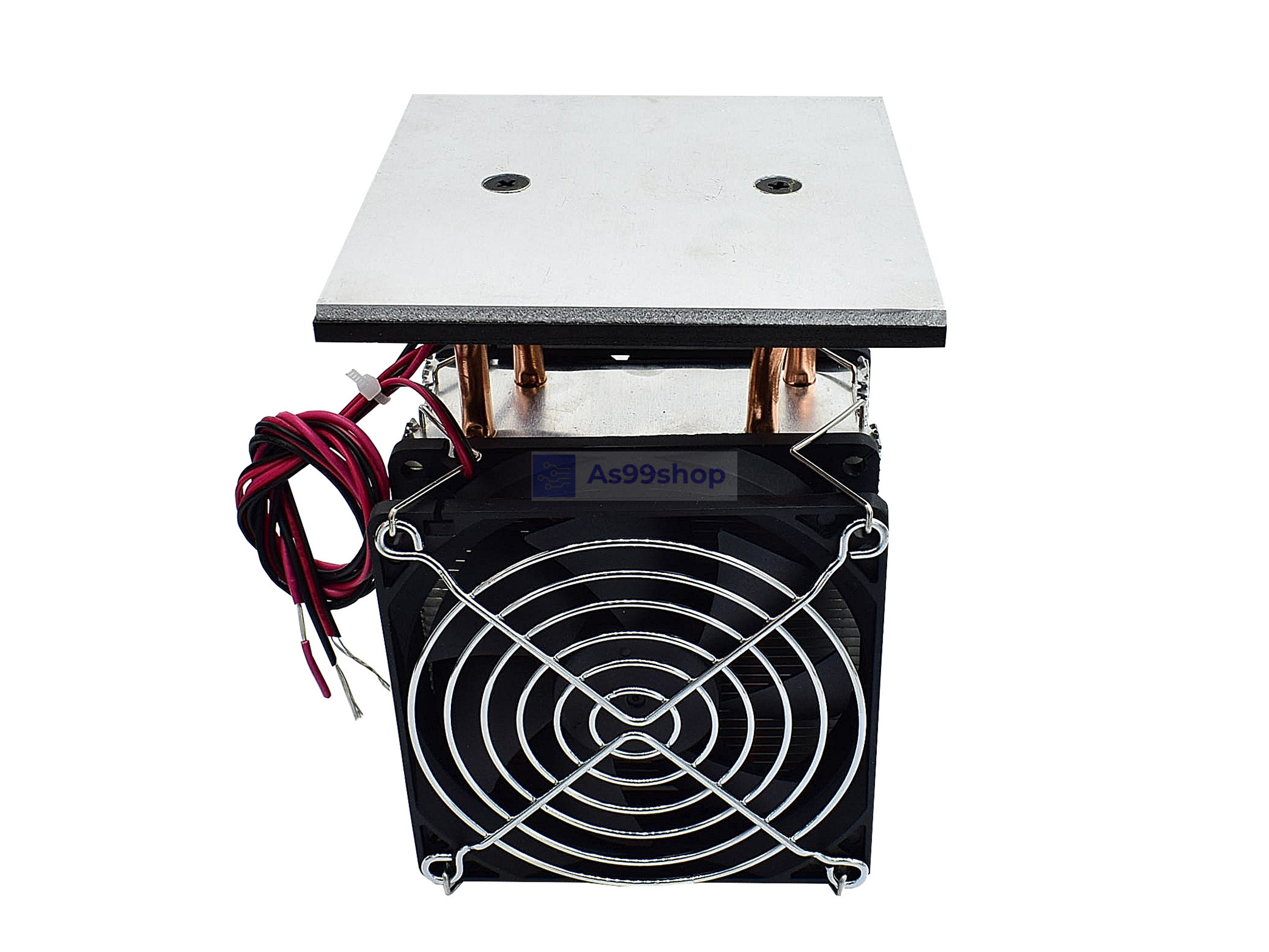 ชุดทำความเย็นบนเพลท ขนาด 100*100 mm platform cooling 2 heat pipe radiator(สินค้าประกอบเสร็จรวมแผ่นร้อนเย็น)