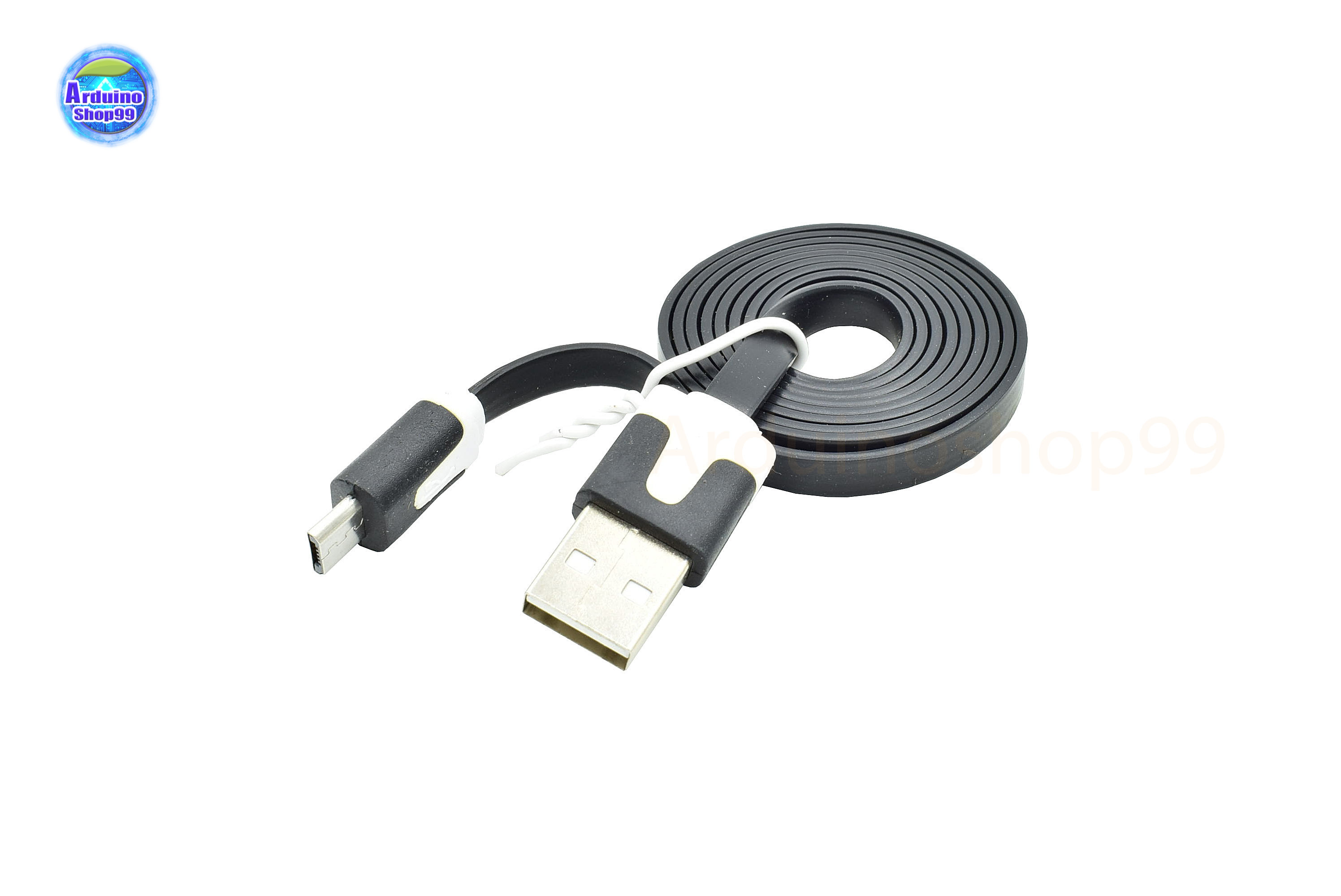 Micro USB Cable wire 1m for NodeMcu สีดำ