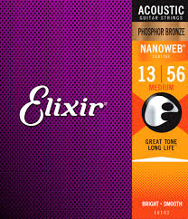 Elixir - โปร่ง (Acoustic) Phosphor Bronze Nanoweb Medium 13-56