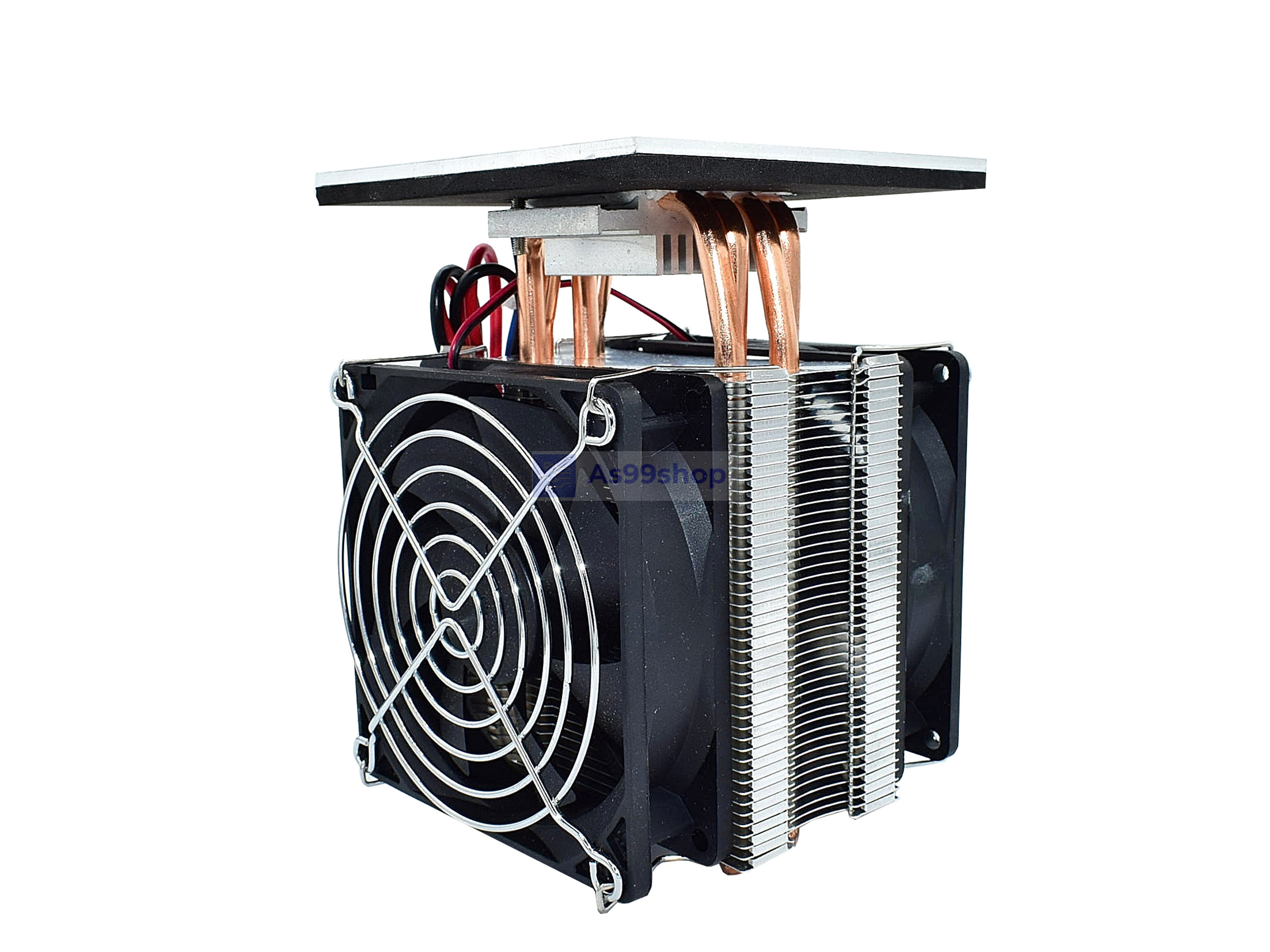 ชุดทำความเย็นบนเพลท ขนาด 100*100 mm platform cooling 4 heat pipe radiator(สินค้าประกอบเสร็จรวมแผ่นร้อนเย็น)