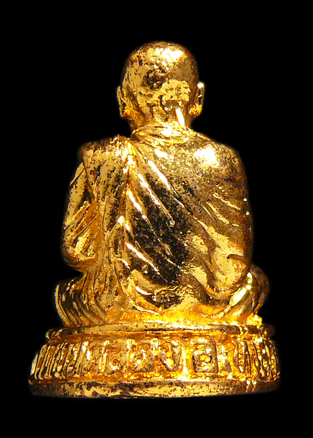 รูปหล่อรุ่นแรก หลวงพ่อลอย กุสโร วัดชายคลอง อ.ทุ่งสง จ.นครศรีธรรมราช ปี2538 กะไหล่ทอง พร้อมกล่อง