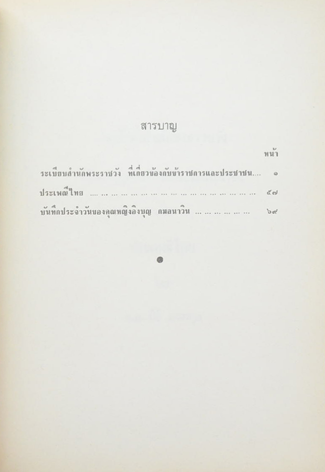 ระเบียบสำนักพระราชวังที่เกี้ยวกับข้าราชการและประชาชน และ ประเพณีไทย