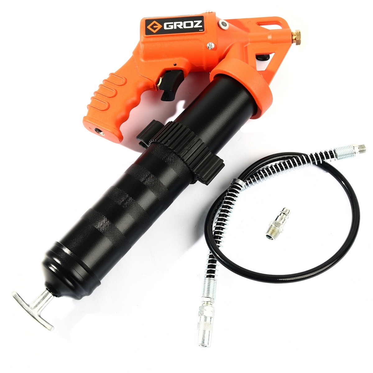 GROZ APGG/1F-30/B กระบอกอัดจาระบีใช้ลม 500cc ท่ออ่อน 30"