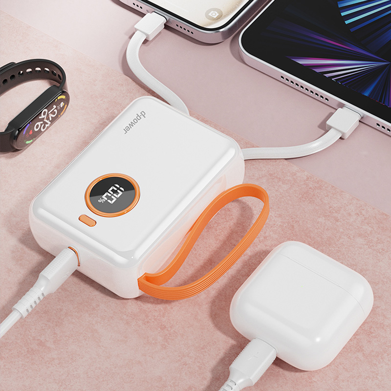 d-power พาวเวอร์เเบงค์ รุ่น V010s plus ความจุ 10400mAh ชาร์จเร็ว PD22.5W (มอก.2879-2560) รับประกัน 1 ปี