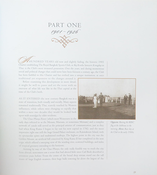 CELEBRATING 100 YEARS THE ROYAL BANGKOK SPORTS CLUB