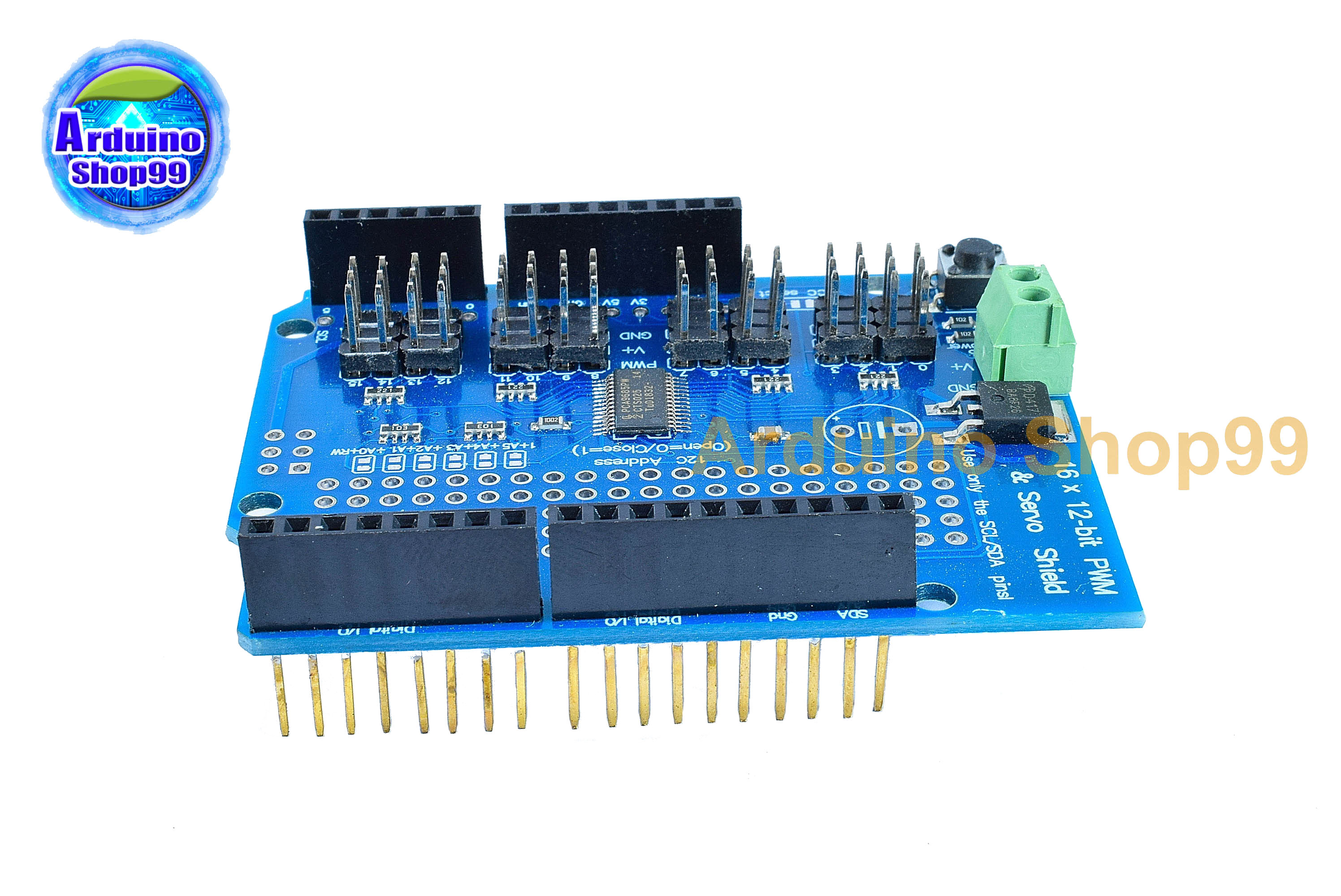 16-Channel 12-bit PWM/Servo Shield 16-way servo drive module