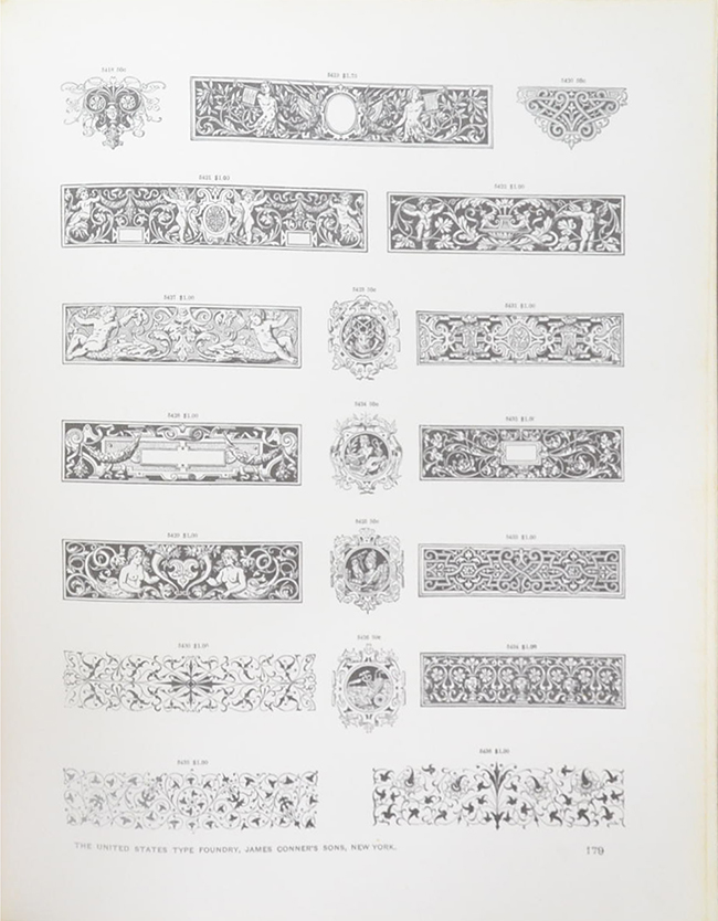 JAMES CONNER’S SONS ELEC TROTYPE SPECIMENS 1888