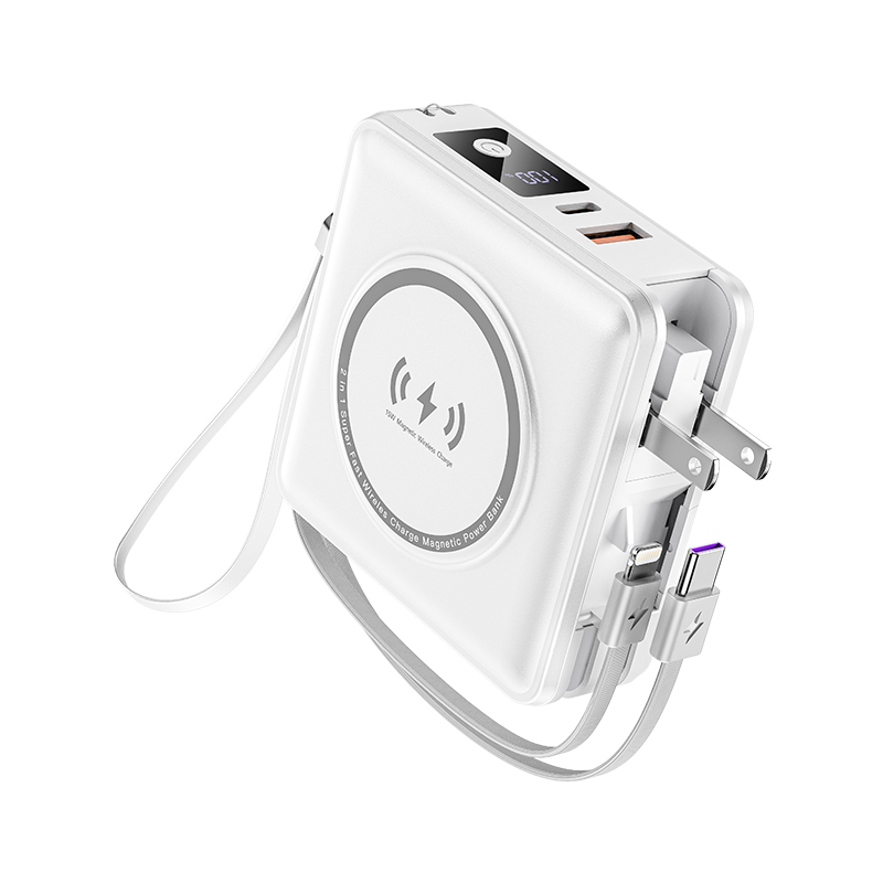 d-power พาวเวอร์เเบงค์ รุ่น B19 Plus 15000mAh มีอะเเดปเตอร์ในตัว ชาร์จไร้สายได้ (มอก.2879-2560) ประกัน 1 ปี