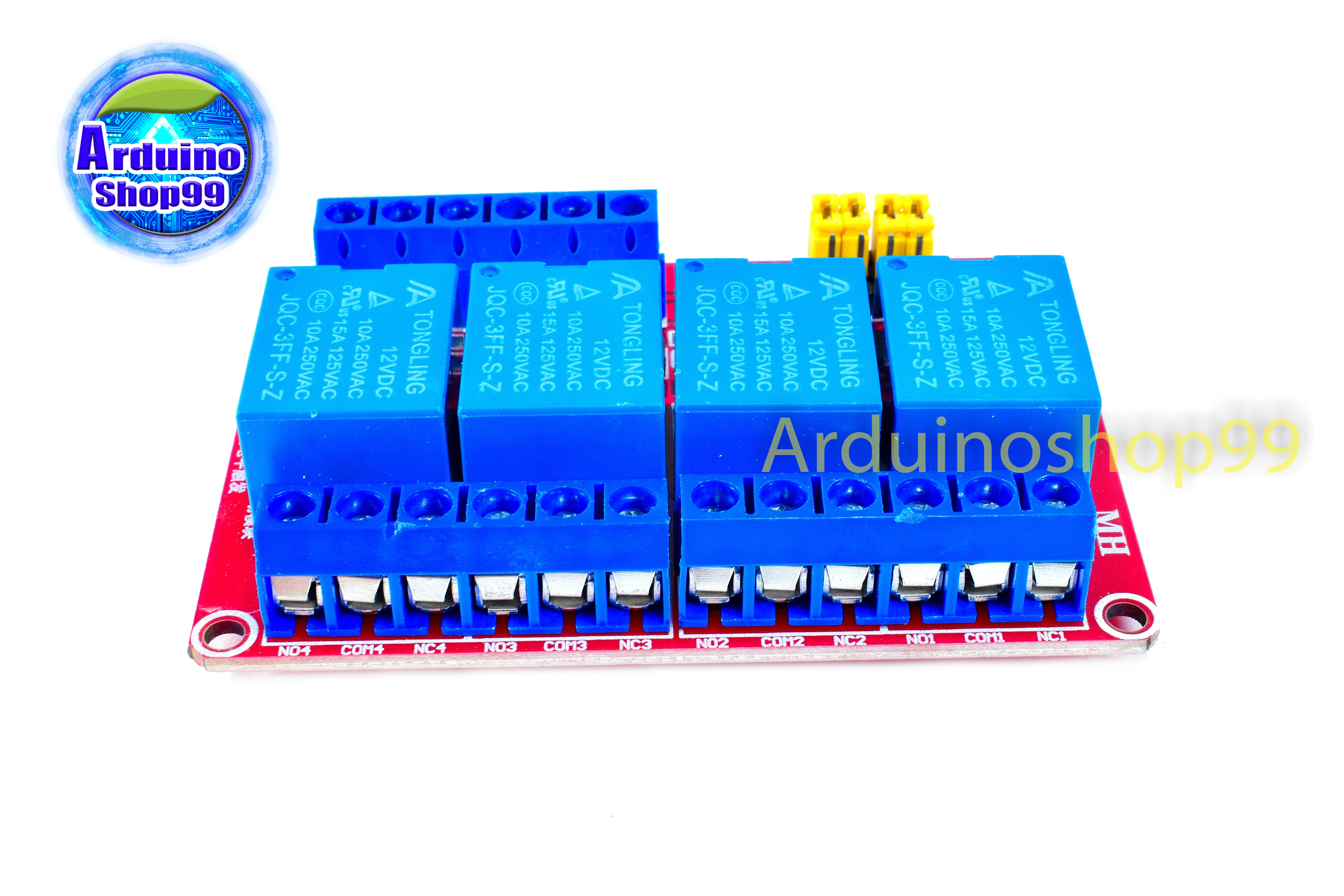 Relay 12V 4 Channel 10A 250V แบบ Active High/Low