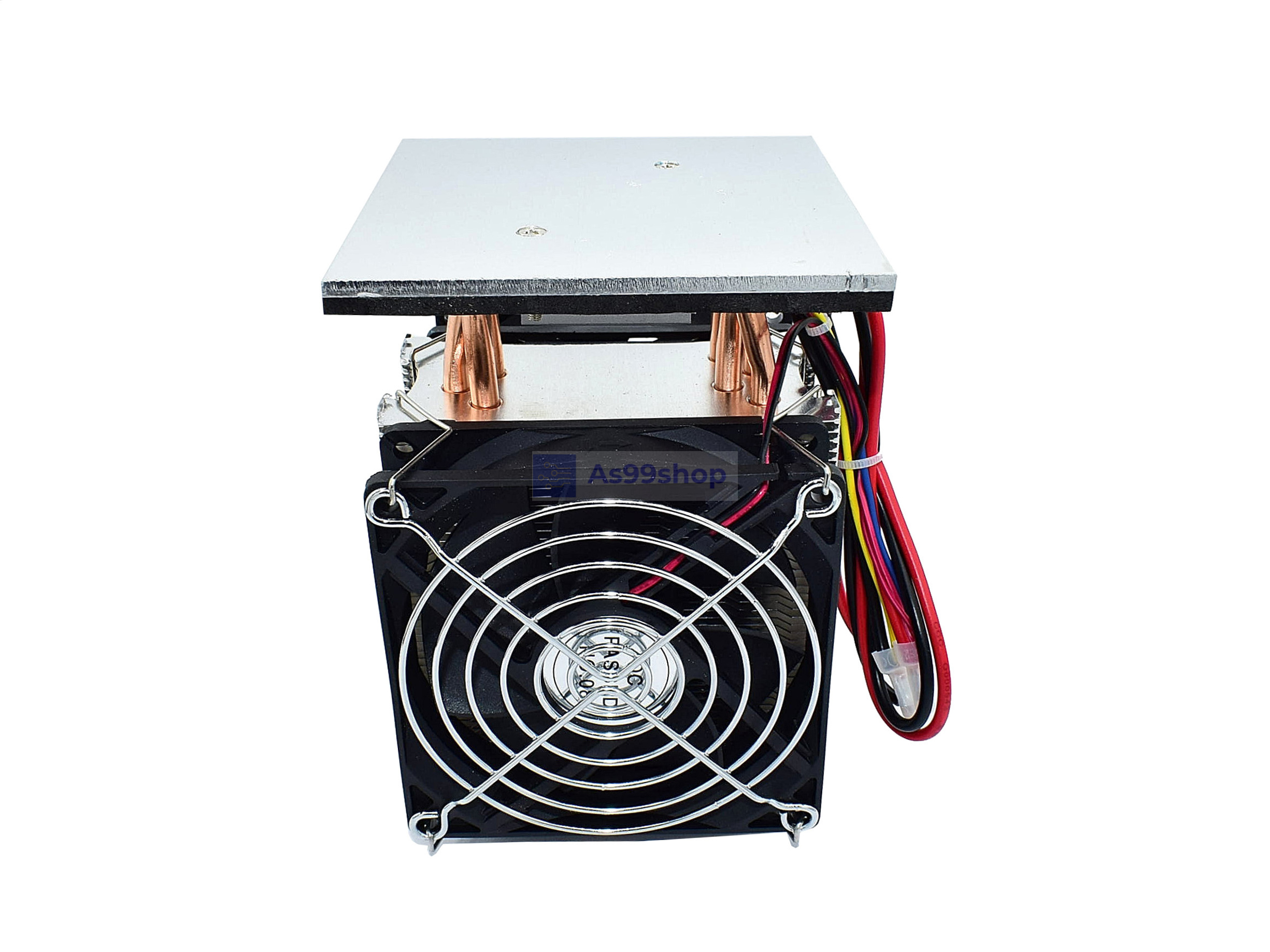 ชุดทำความเย็นบนเพลท ขนาด 100*100 mm platform cooling 4 heat pipe radiator(สินค้าประกอบเสร็จรวมแผ่นร้อนเย็น)