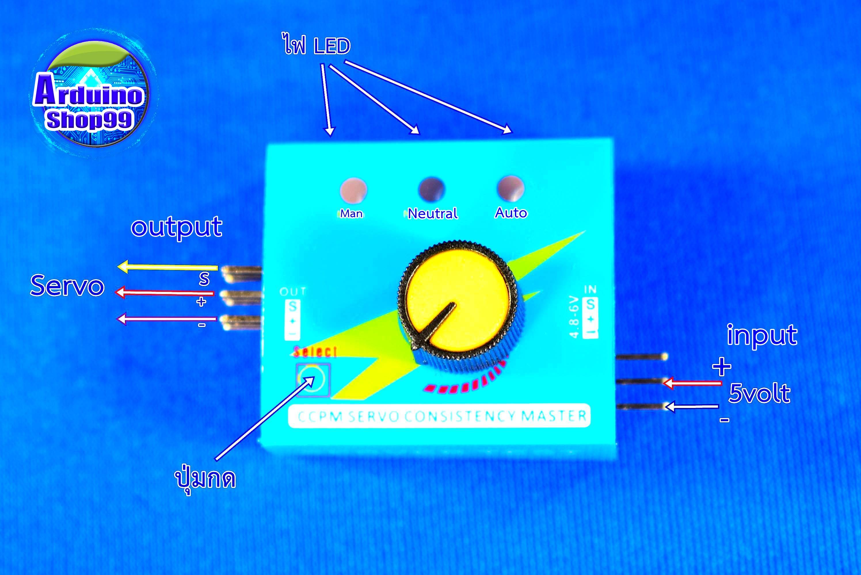 Servo Tester 3CH 4.8 - 6 โวลต์ พร้อมไฟแสดงสถานะ