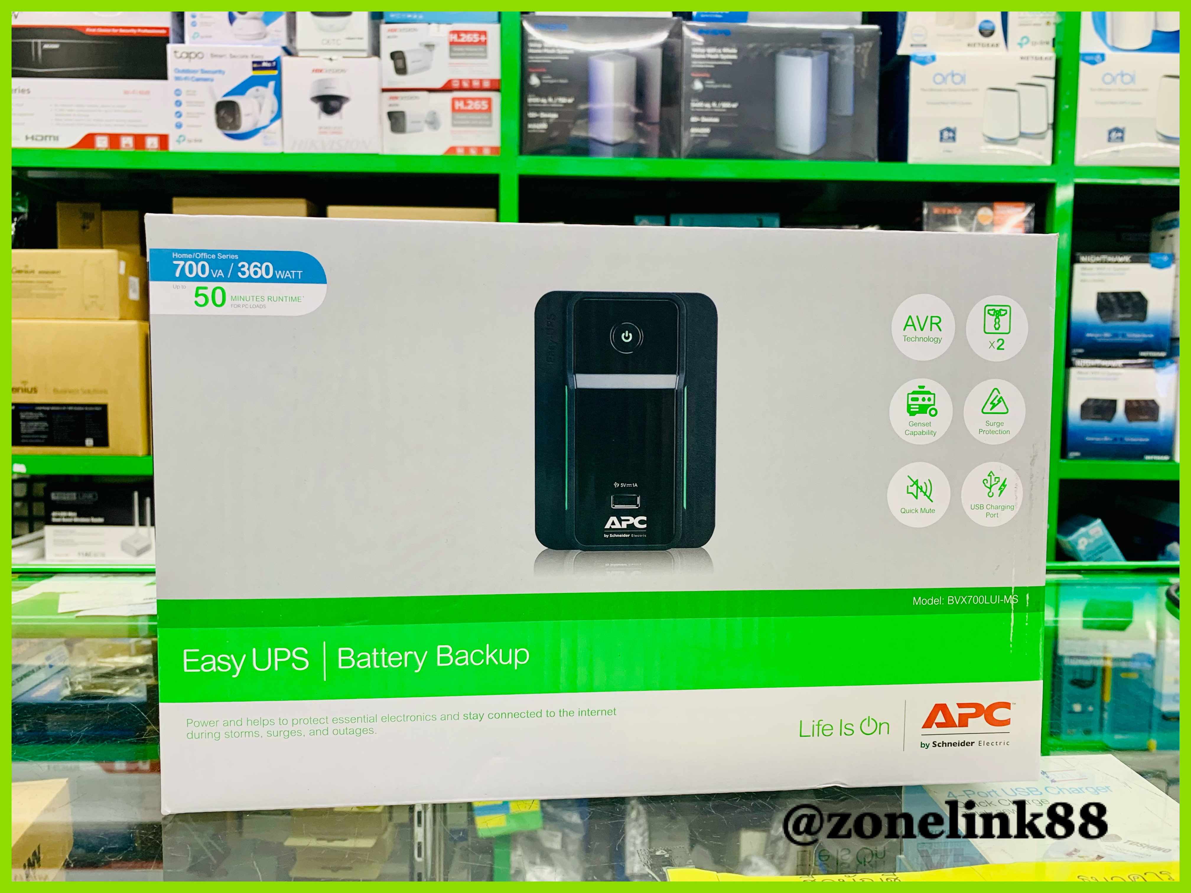 UPS APC BVX700LUI-MS 700VA/360W (สินค้ารวมภาษีมูลค่าเพิ่ม)