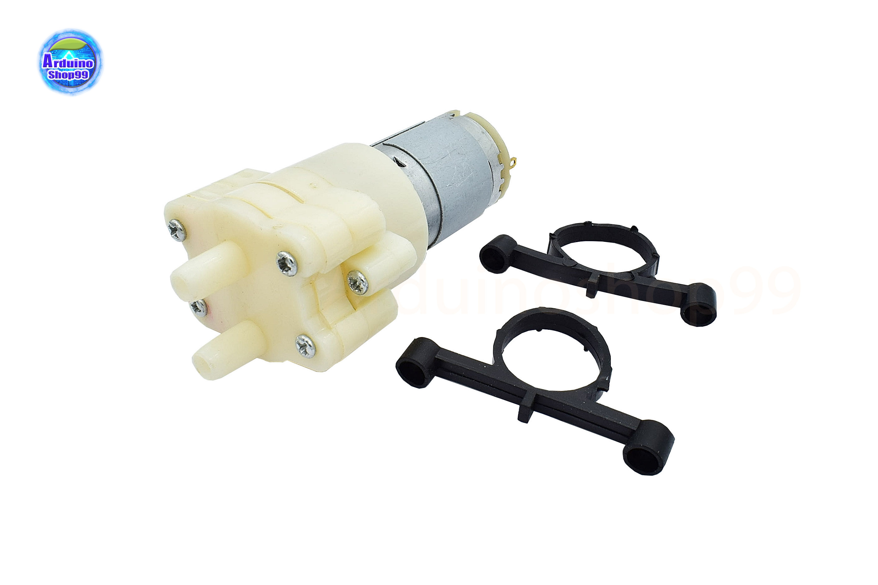 365 DC pumping motor 12V mini self-priming water (ยางกันสั่นสะเทือนสีดำ)