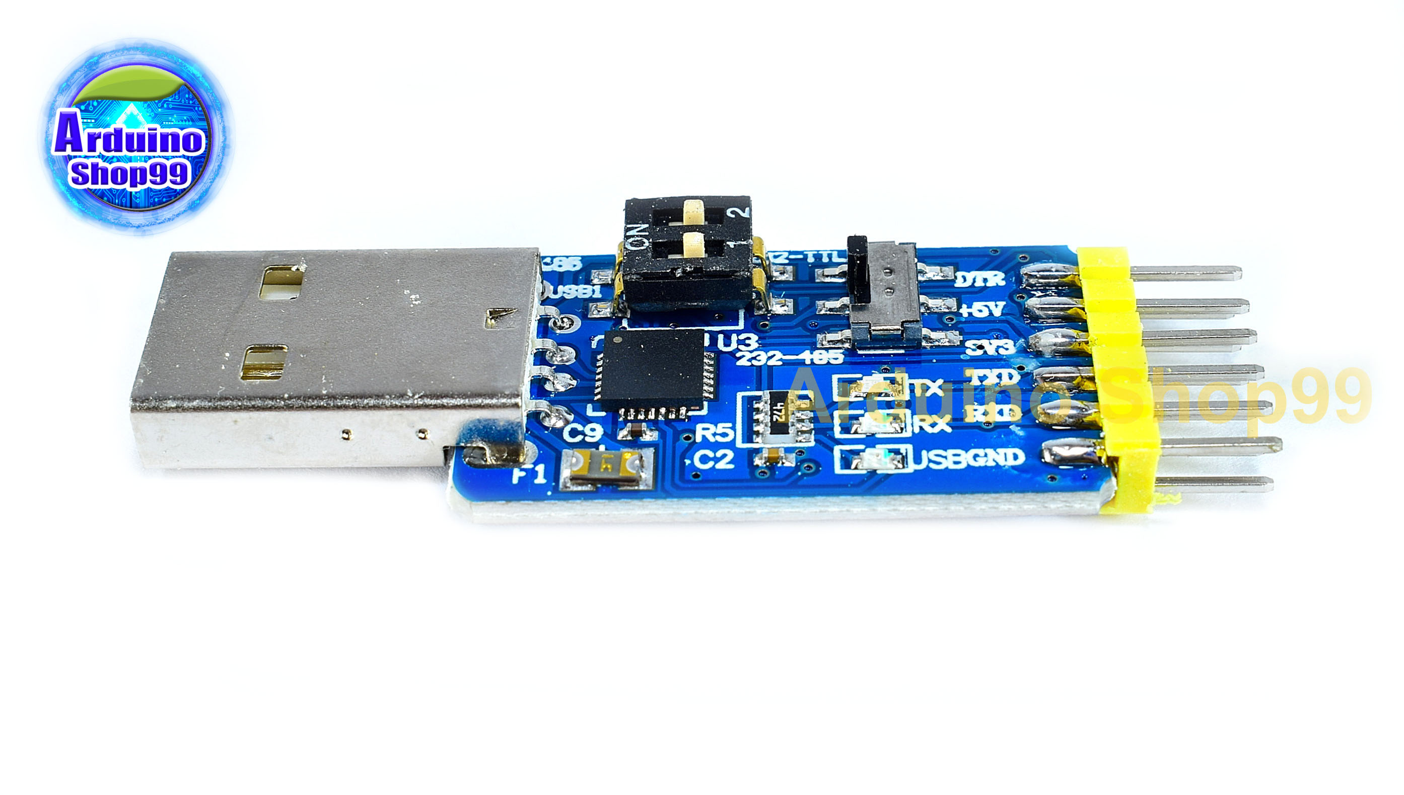 6-in-1 multi-function serial port module CP2102 usb to TTL 485 232 mutual conversion 3.3V/5V compatible