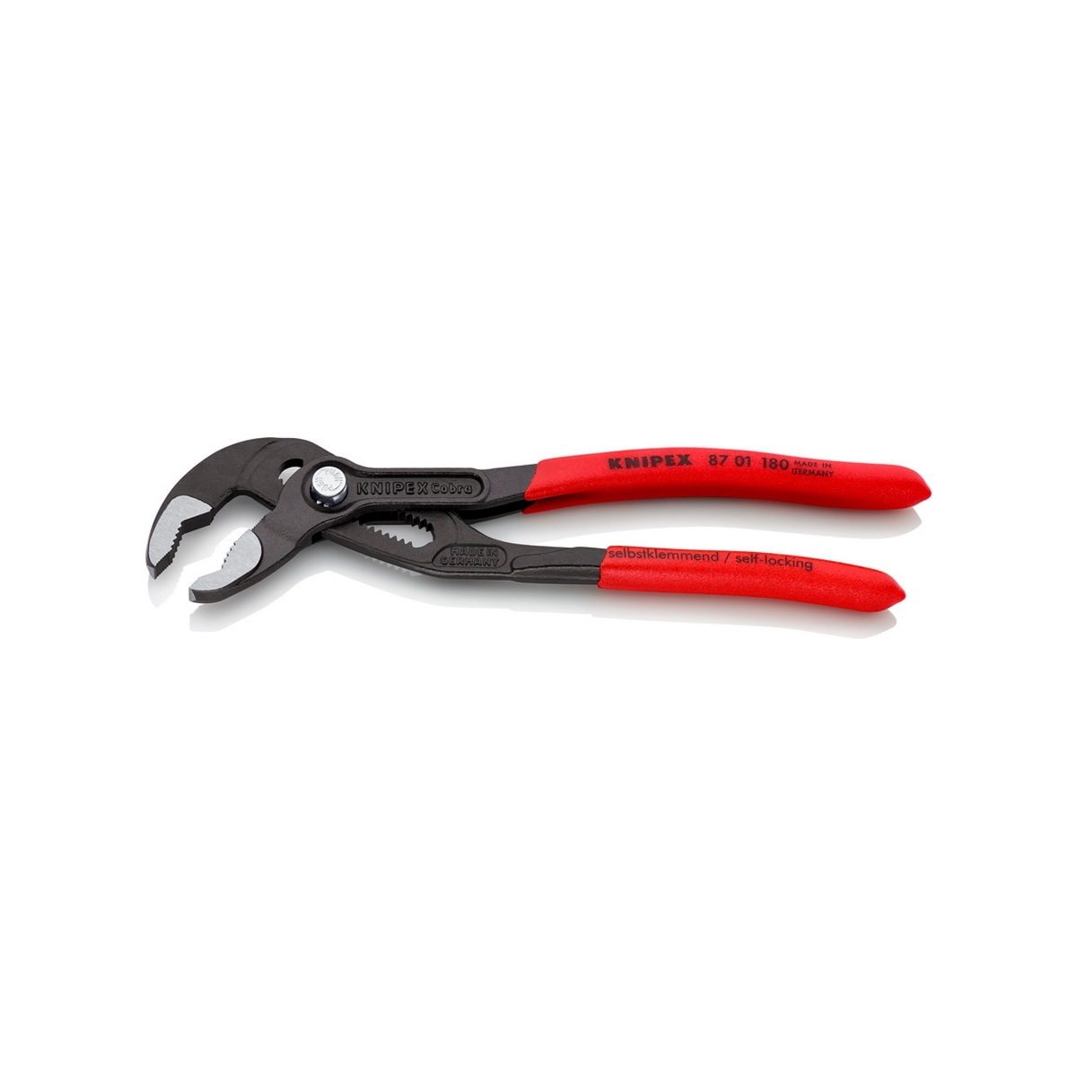 KNIPEX 87 01 180 คีมคอม้า รุ่น Cobra ด้ามพลาสติก 180mm (7")