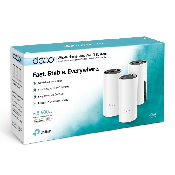 AC1200 Deco Whole Home Mesh WiFi System Deco M4(3-pack)