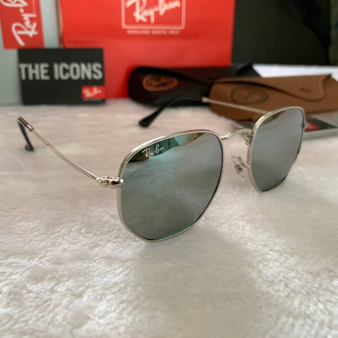 #olsraybanglasses ===== Rb3548 rayban hexagonal ปรอทเงิน เลนส์กระจก uv protect400 Sz. 51 mm Col. Silver อุปกรณ์ครบเซทใหญ่ตามแบรนด์ : Full set ✅รับประกันความพอใจ👍🏼 ***ถ่ายจากสินค้าจริง เกรด Hi end เท่านั้น สอบถามเพิ่มเติมได้ที่ http: