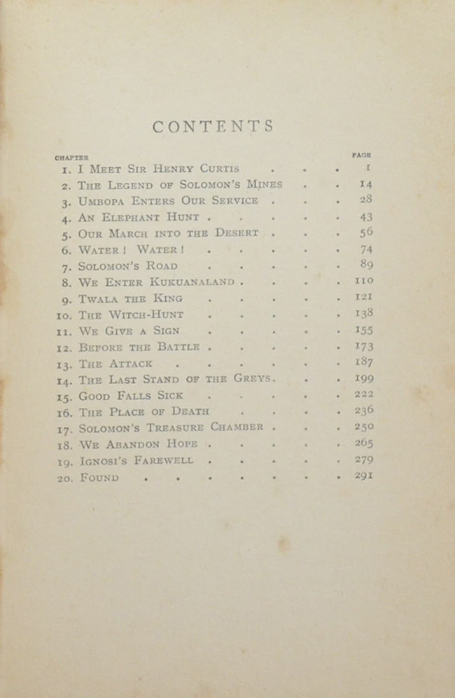 King Solomon’s Mines