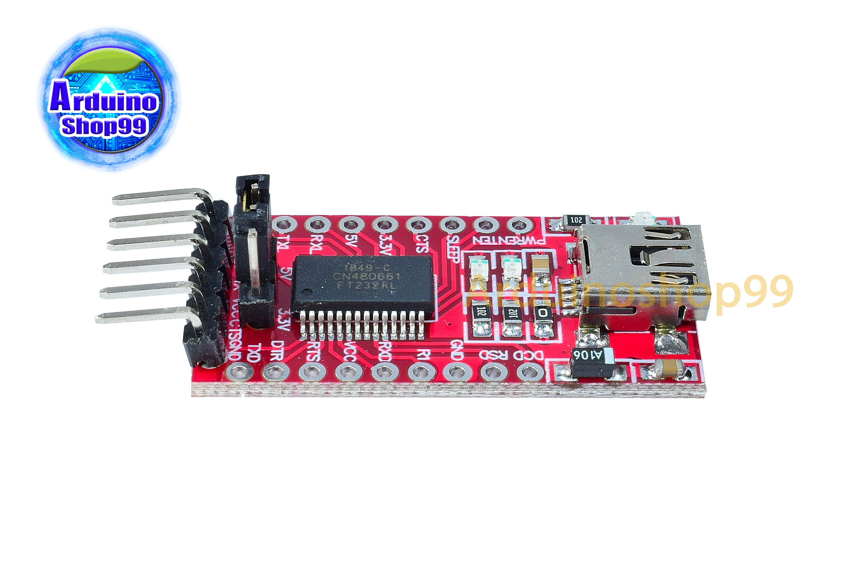 USB to TTL support 3.3V 5V FT232RL module dedicated download line mini