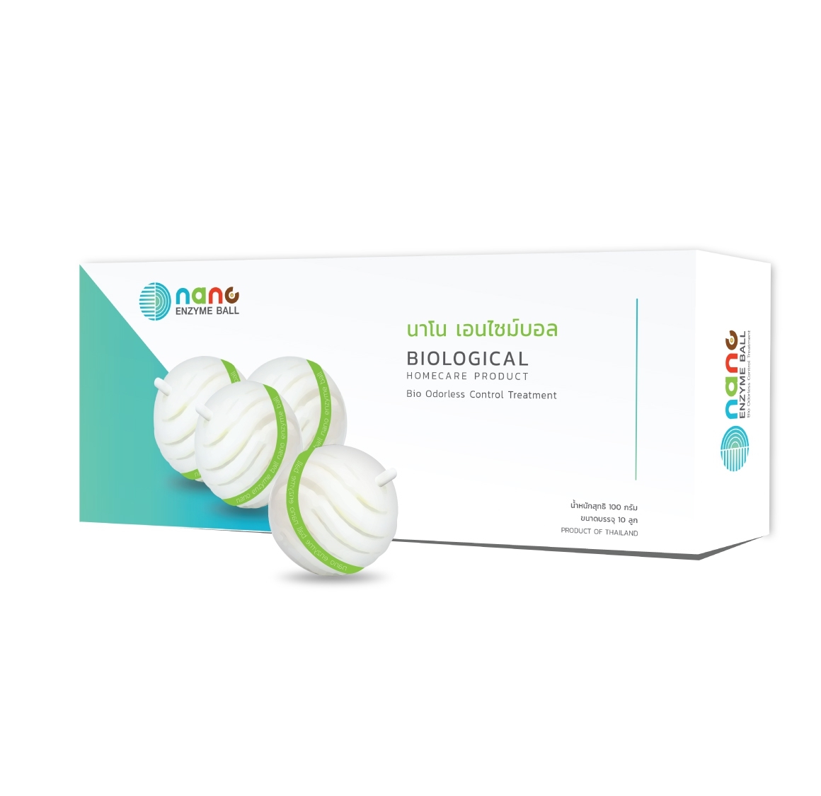 นาโน เอนไซม์บอล ขนาด 10 ลูก (Nano Enzyme Ball 10-ball box) ผลิตภัณฑ์กำจัดกลิ่นในบ้าน ปลอดภัย ไร้สารเคมี