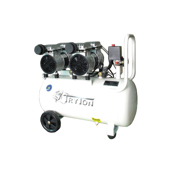 TRYTON TT-OL50L ปั๊มลมโรตารี่ 550Wx2 ขนาด 50L oil less