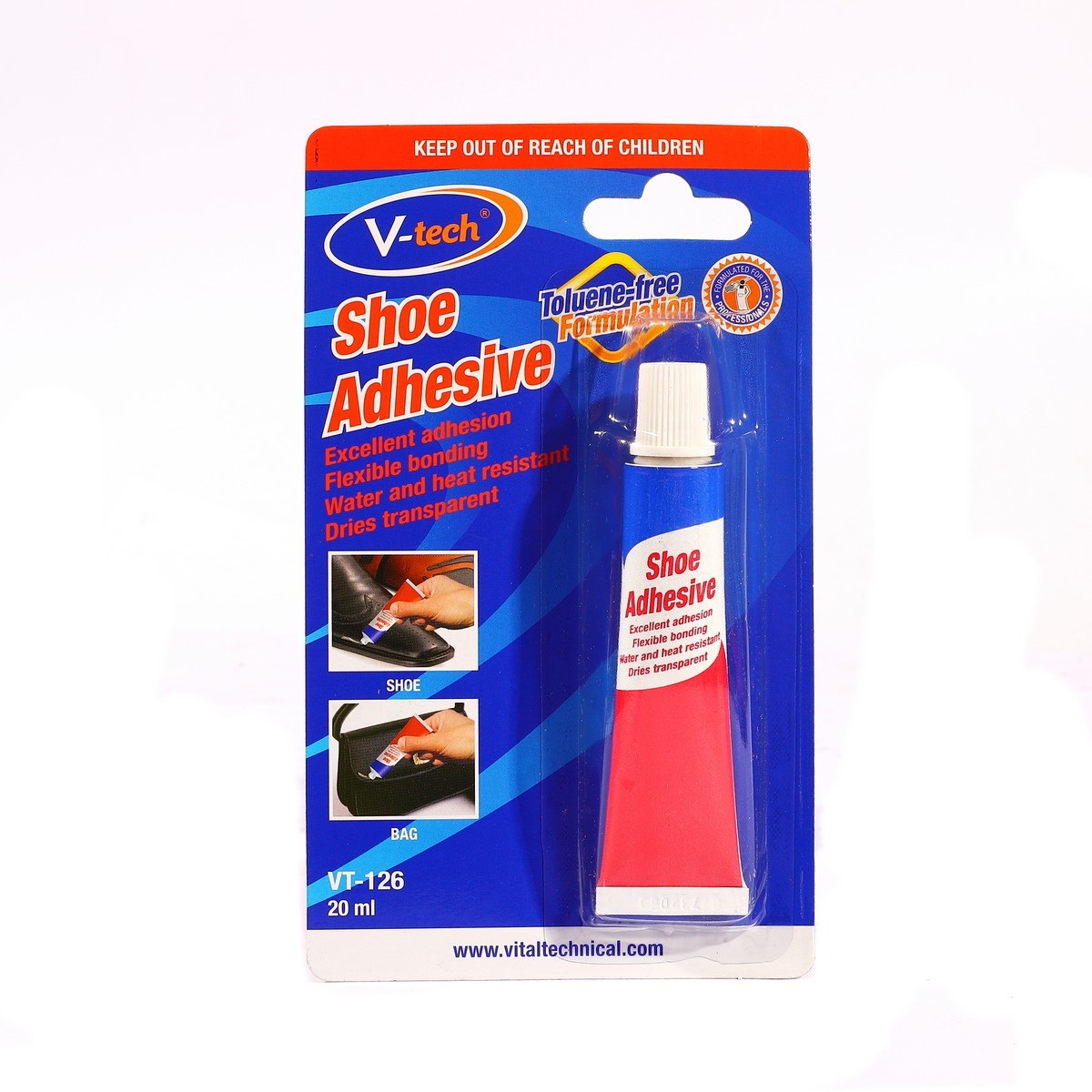 V-tech VT-126 กาวทารองเท้า 20ml สีใส