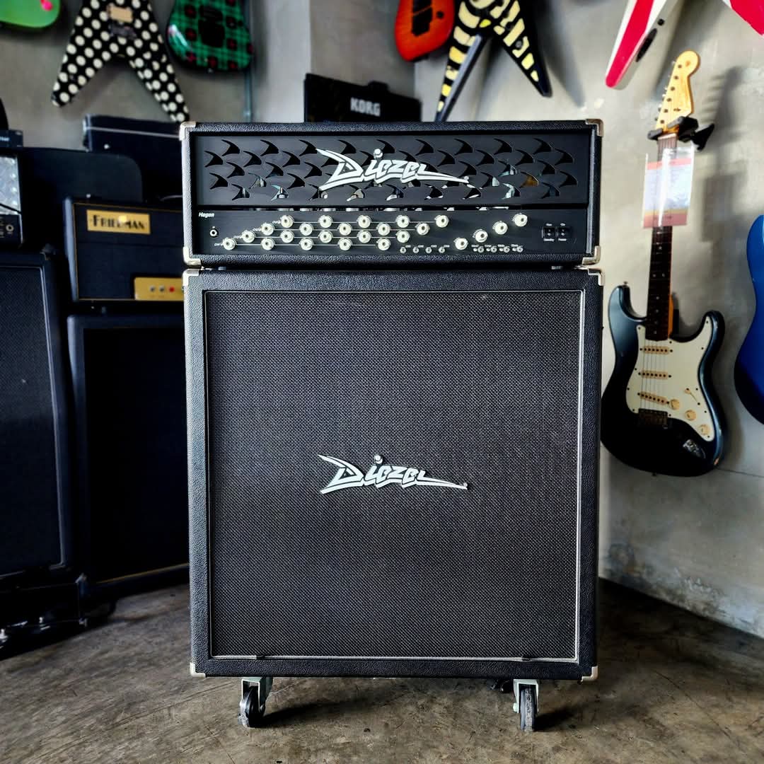 (USED) Diezel Hagen 100 Watt All Tube Head (4 Channels) + Diezel 412 FV 240-watt Front-loaded 4x12 Cabinet
