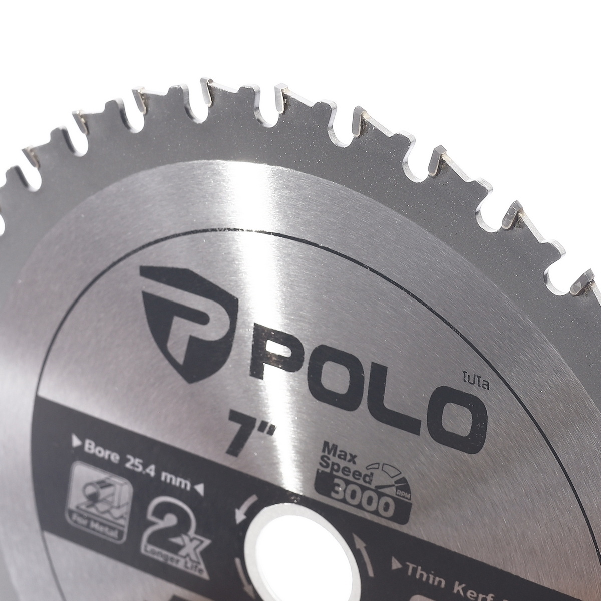 POLO ใบเลื่อยวงเดือนคาร์ไบด์ ตัดเหล็ก 7"x36T