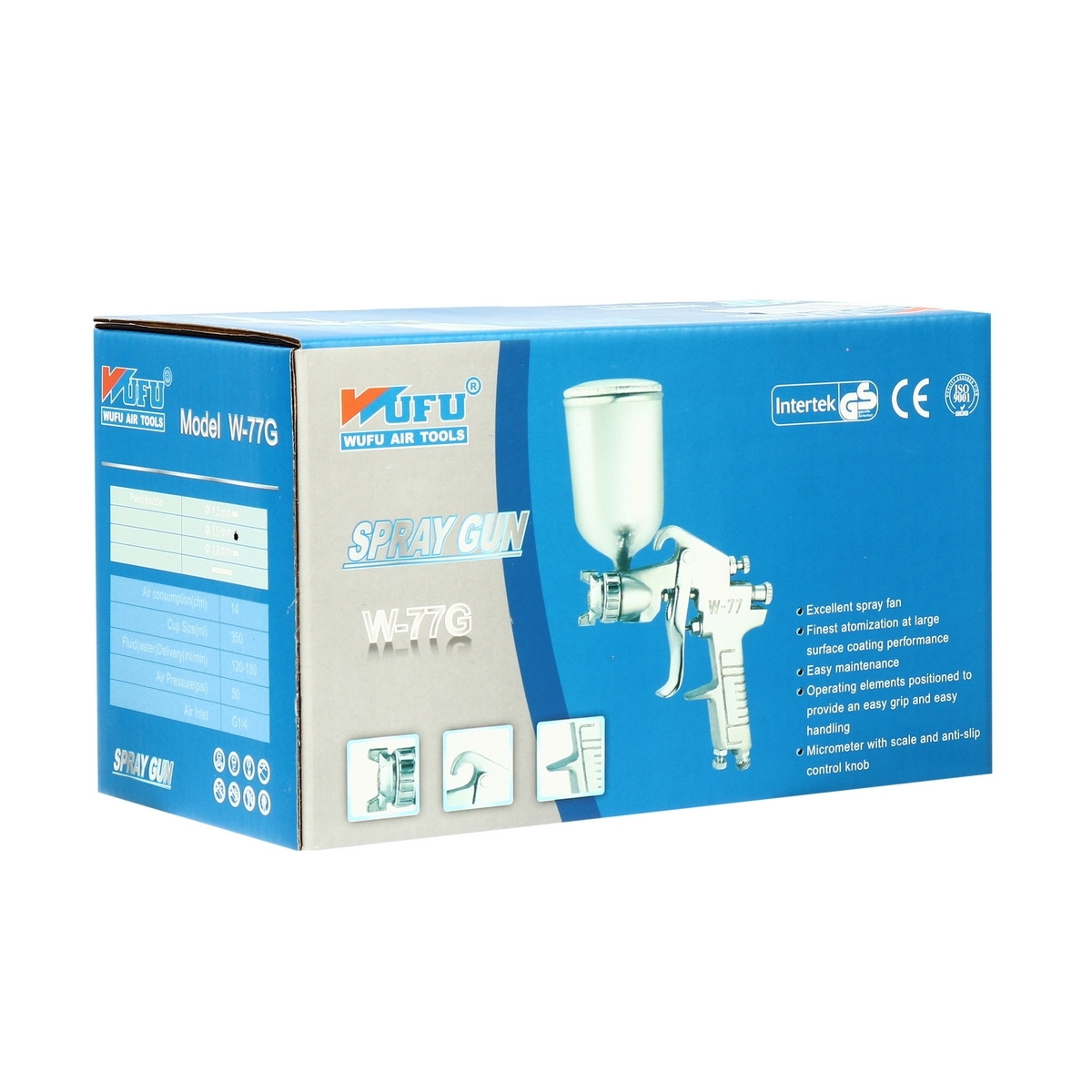 WUFU W-77G กาพ่นสี 1.5mm 350cc (กาบน)