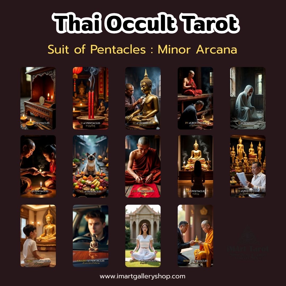 Thai Occult Tarot ความมืดที่ซ่อนอยู่หลังม่านแห่งความศรัทธา 78 ใบ