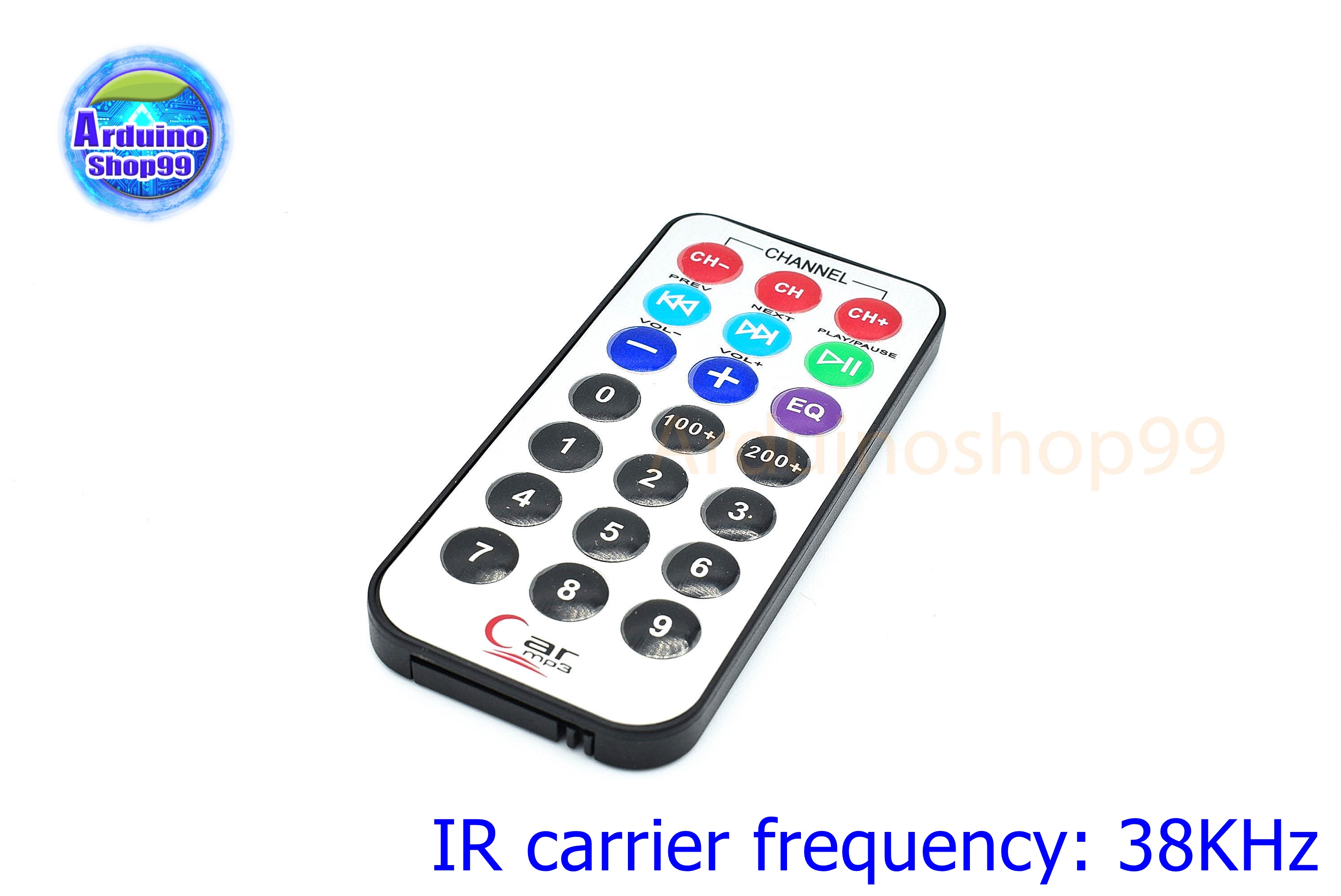 Remote control carrier frequency: 38KHz (with battery) for arduino
