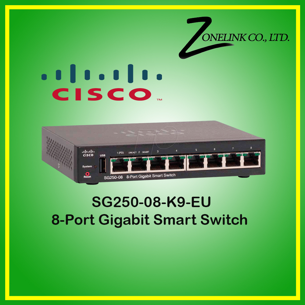 Cisco SG250-08-K9-eu 8 PORT Gigabit Smart Switch