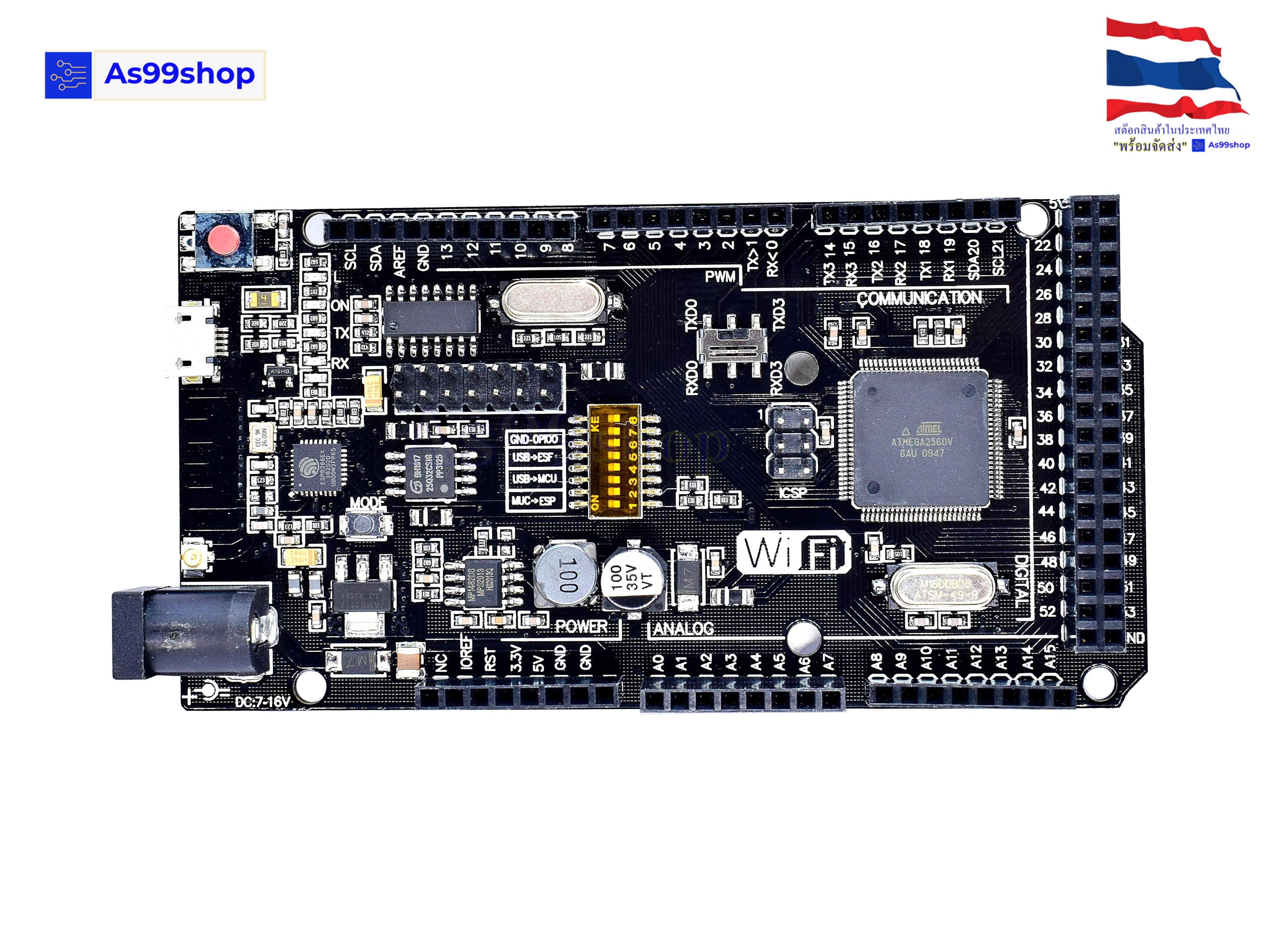 WIFI R3 ATMEGA2560 + ESP8266 (32MB RAM) USB-TTL CH340G