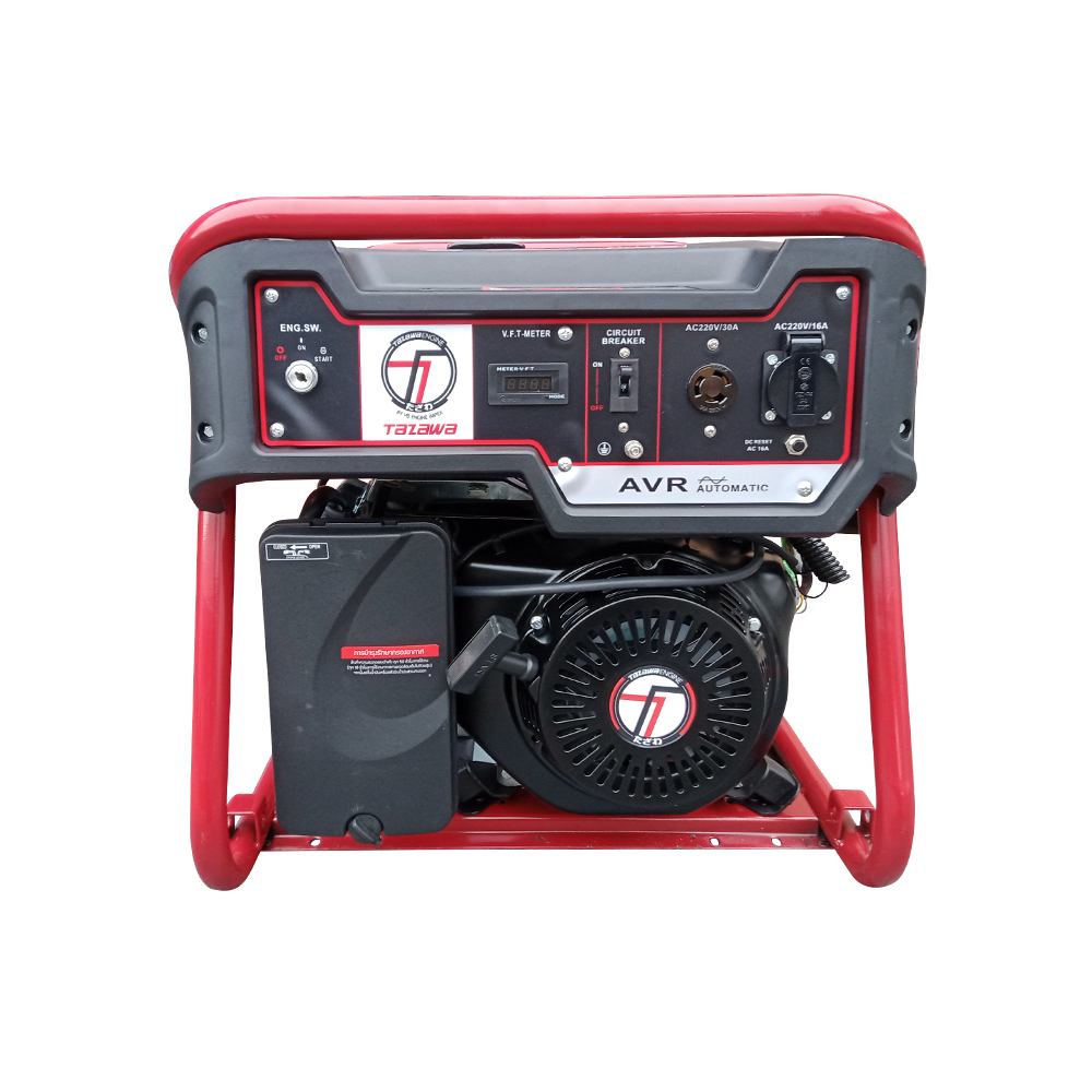 TAZAWA TAZ8200E เครื่องปั่นไฟ 7kW/220V พร้อมระบบ AVR เบนซิน 18HP กุญแจ+แบต