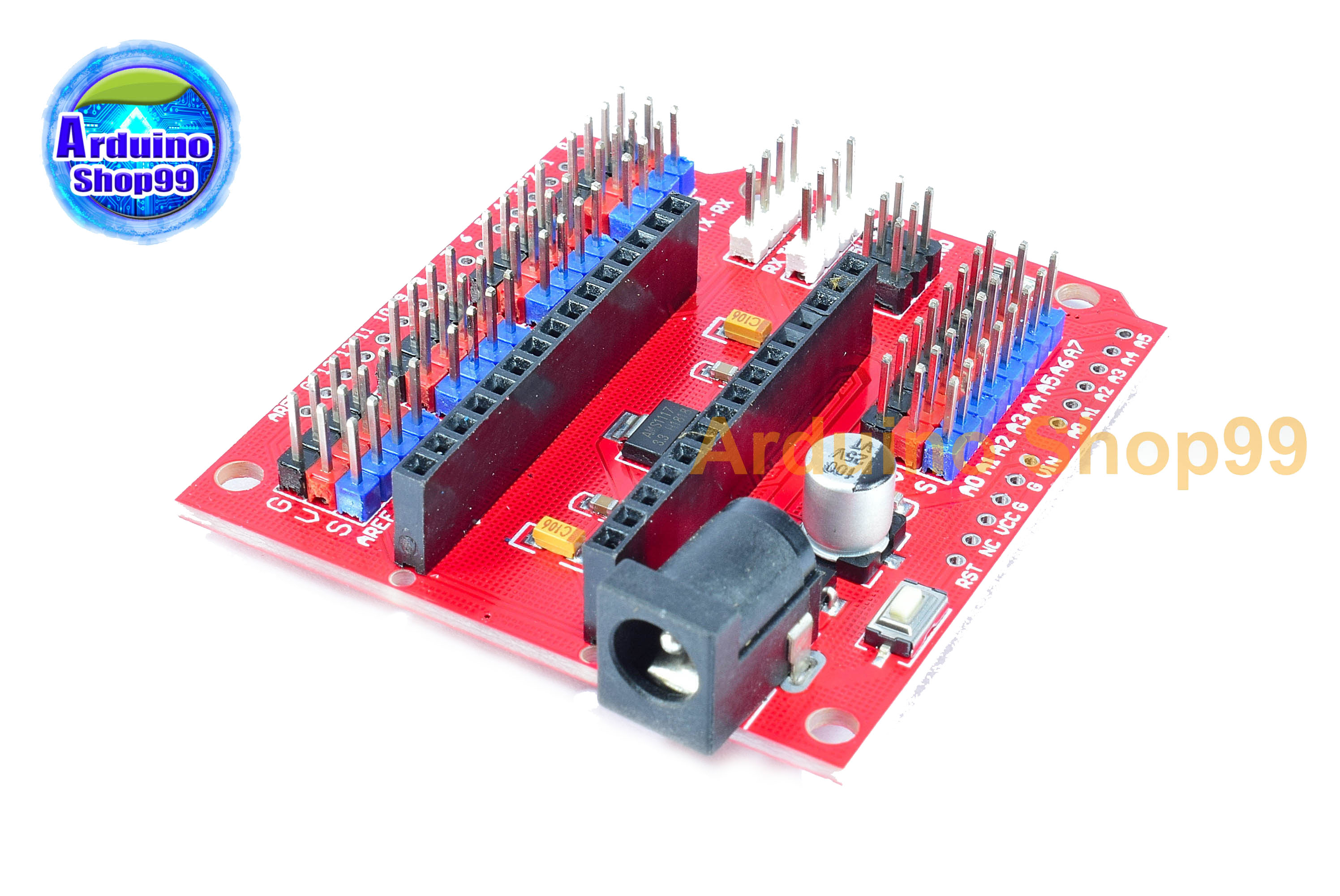 Nano IO Expansion Board / Shield บอร์ดขยาย Nano V3.0 (Red)