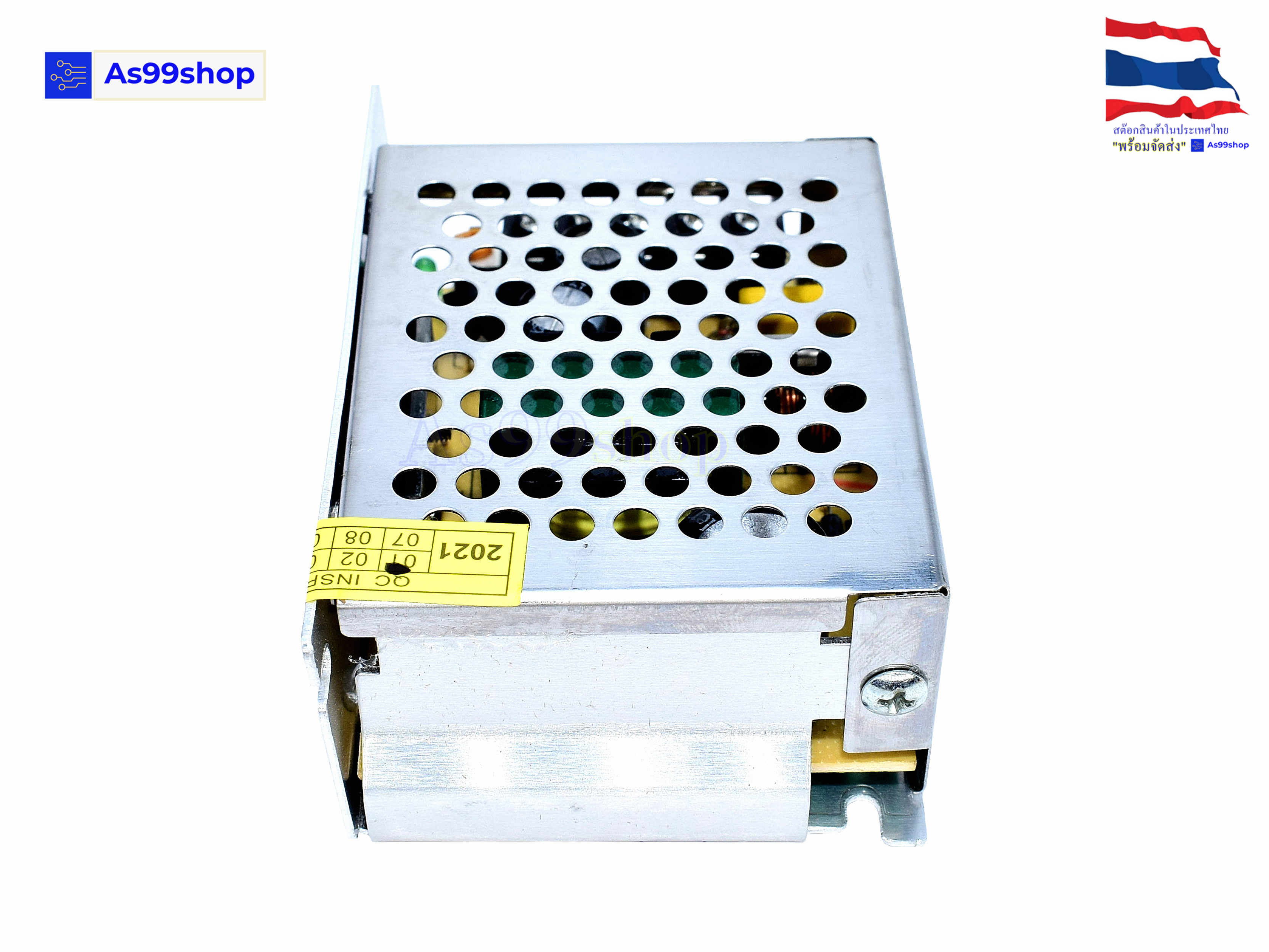 Switching Power Supply สวิตชิ่งเพาเวอร์ซัพพลาย 5V 5A 25W(สีเงิน) S-25-5