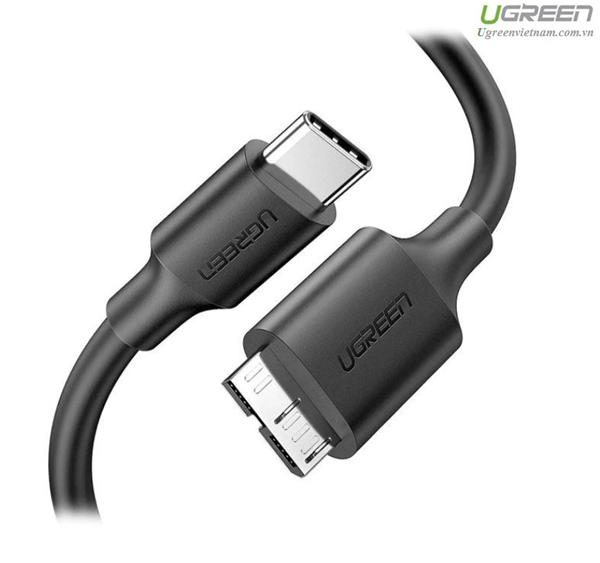 UGREEN USB-C to USB 3.0 Micro B Cable, Fast Charging and Sync Data Transfer Cord Compatible with Samsung Galaxy S5 Note 3, Seagate, WD, Toshiba, External Hard Drive, Camera 3 Feet by UGREEN