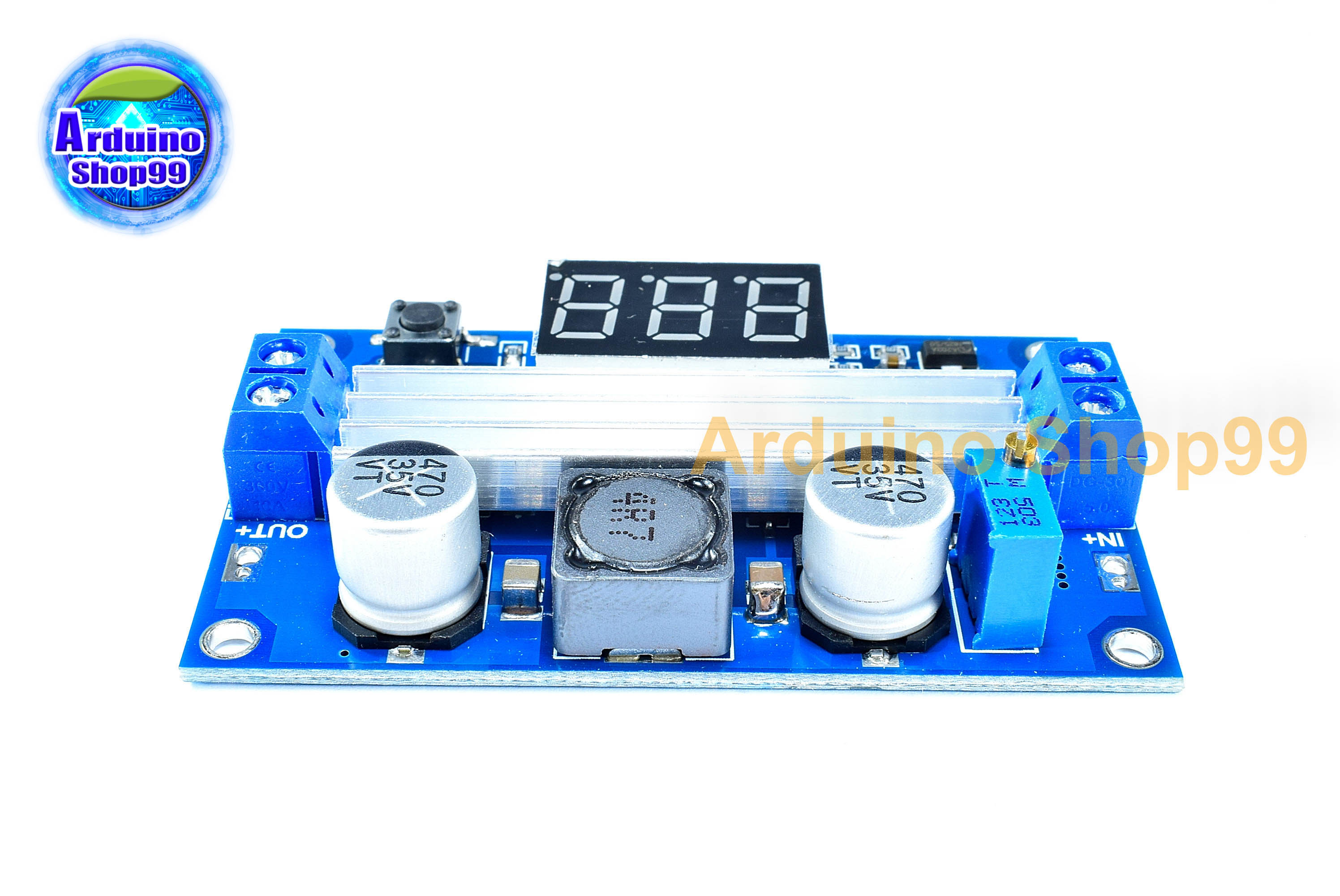 DC-DC high power adjustable boost module 3.0~35V liter 3.5~35V 100W with digital voltmeter(step up)