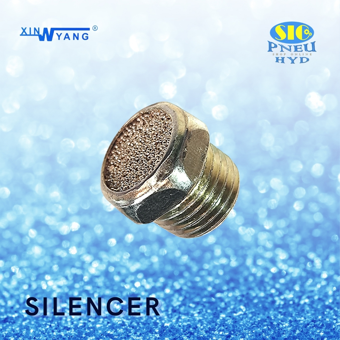 BSLM : BRASS SILENCER ตัวเก็บเสียงทองเหลือง เก็บเสียงตัวสั้น 1/8" - 3/4" PT