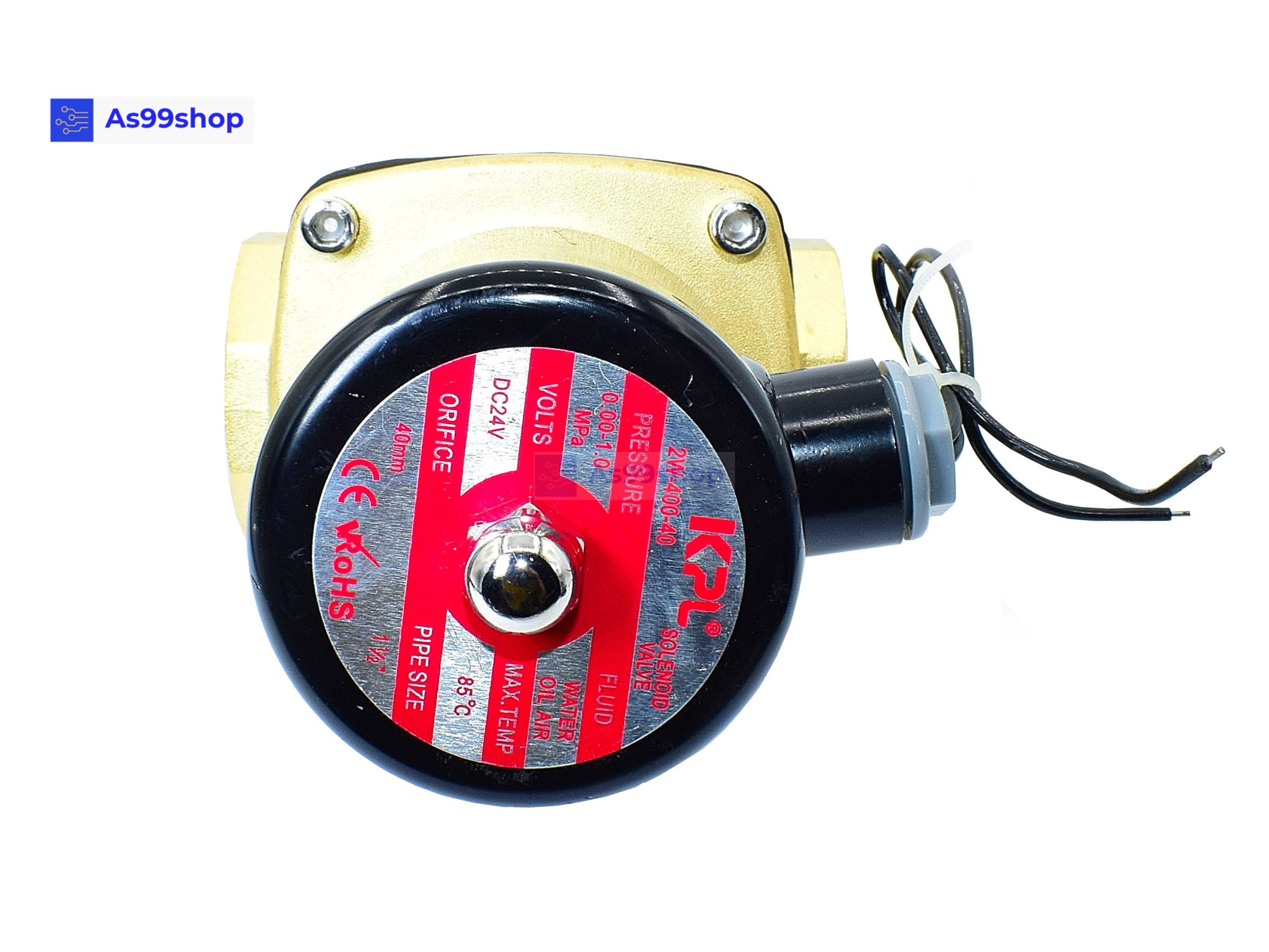 Solenoid Valve โซลินอยด์วาล์วทองเหลือง NC ปกติปิด 1 1/2" 24VDC